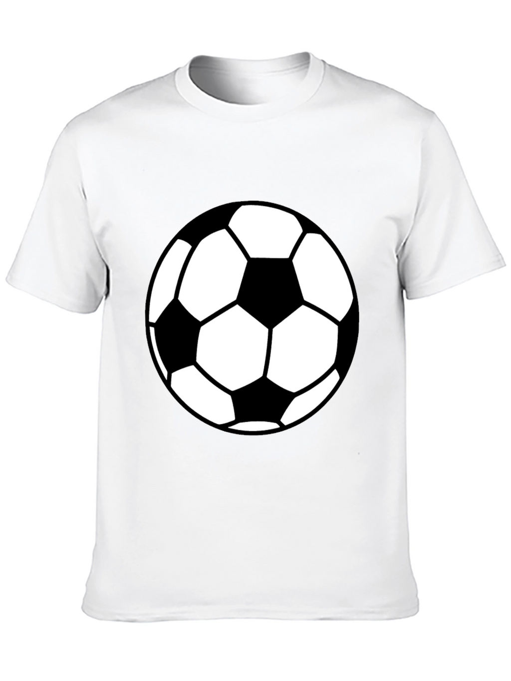 Soccer Ball Graphic Tee - Black Casual T-Shirt
