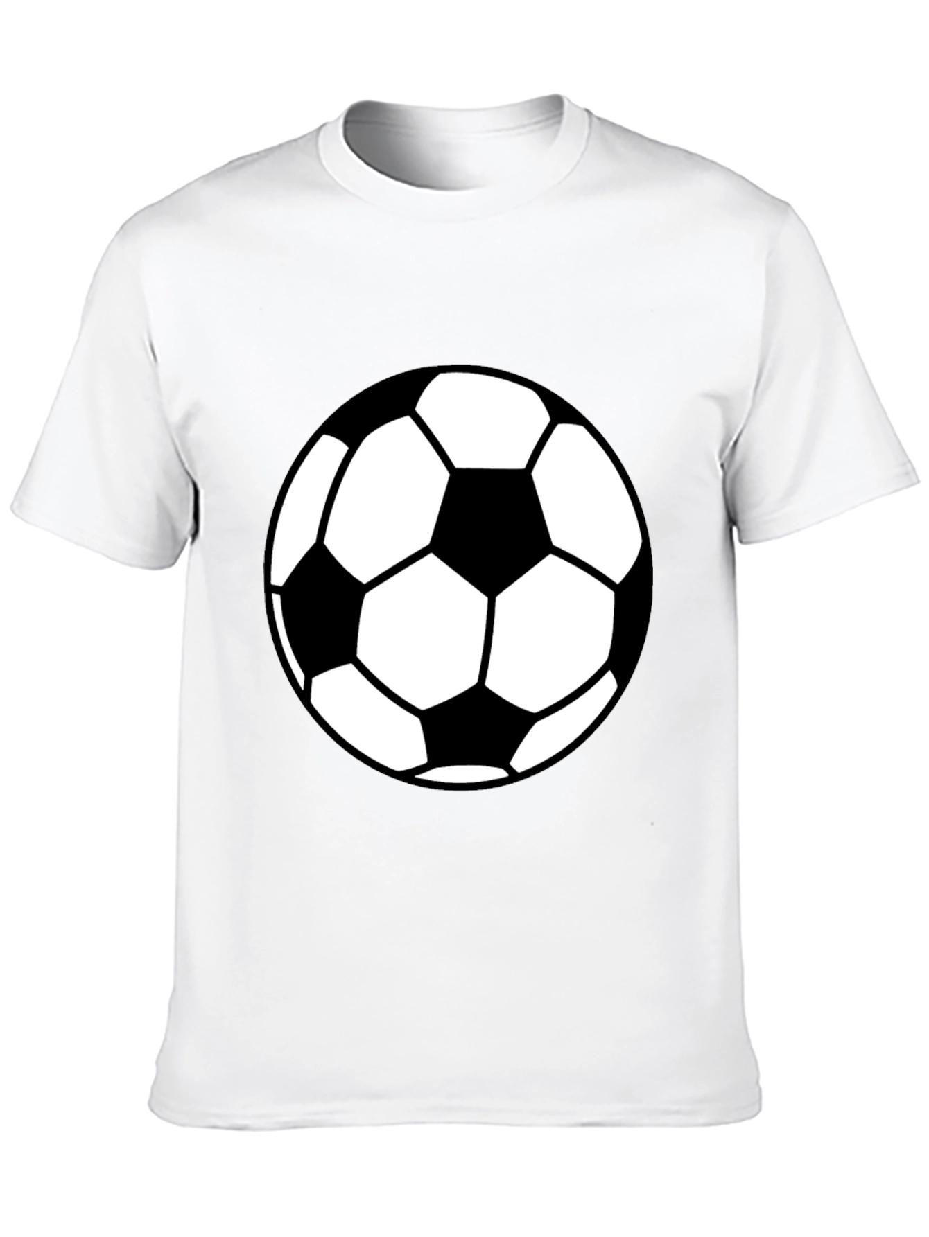 Soccer Ball Graphic Tee - Black Casual T-Shirt