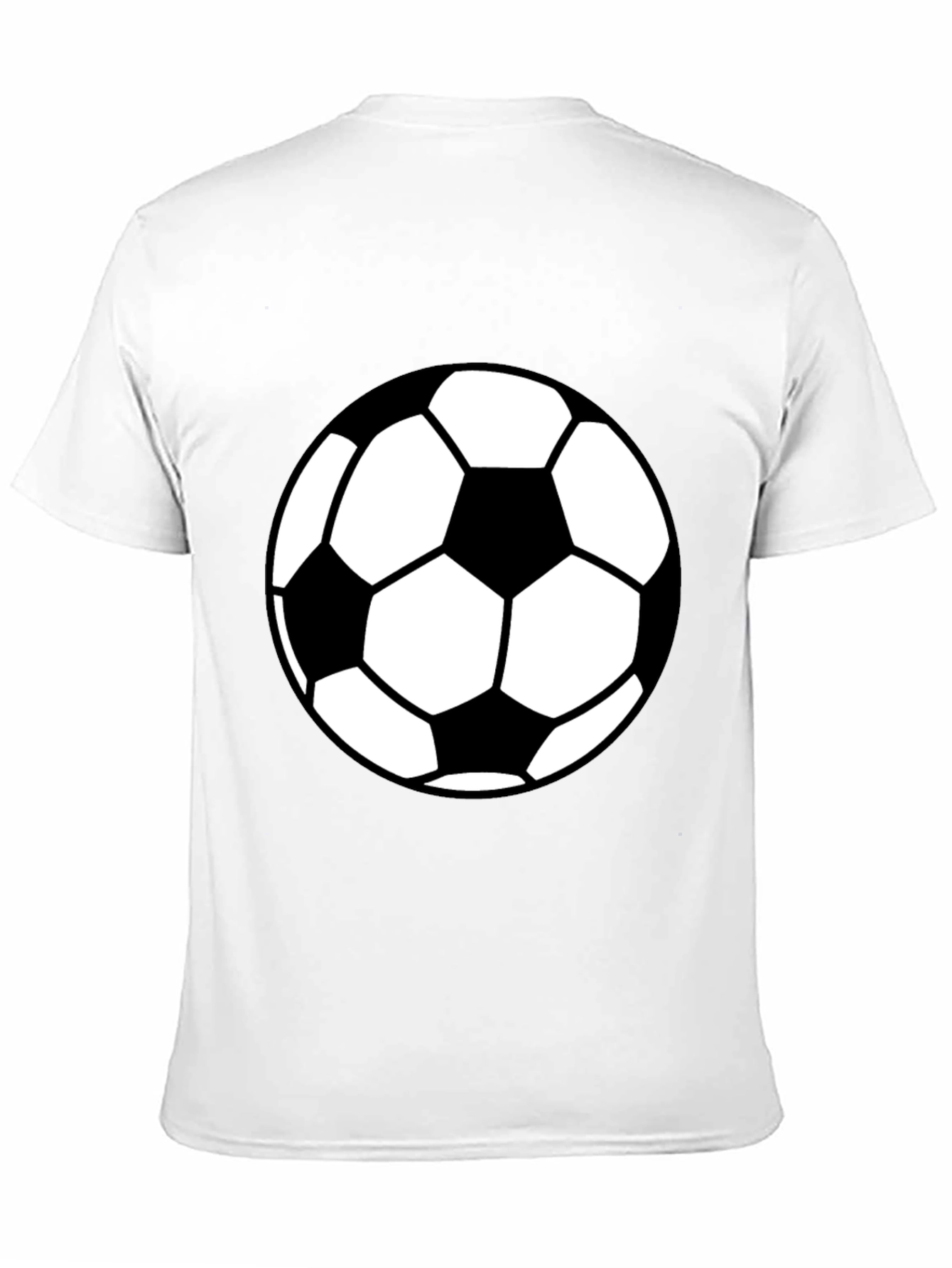 Soccer Ball Graphic Tee - Black Casual T-Shirt