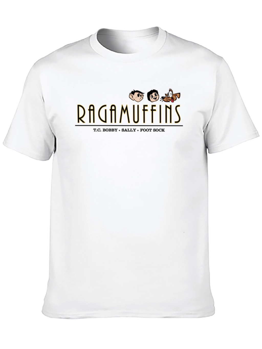 Ragamuffins T.C. Bobby Sally Foot Sock Black T-Shirt