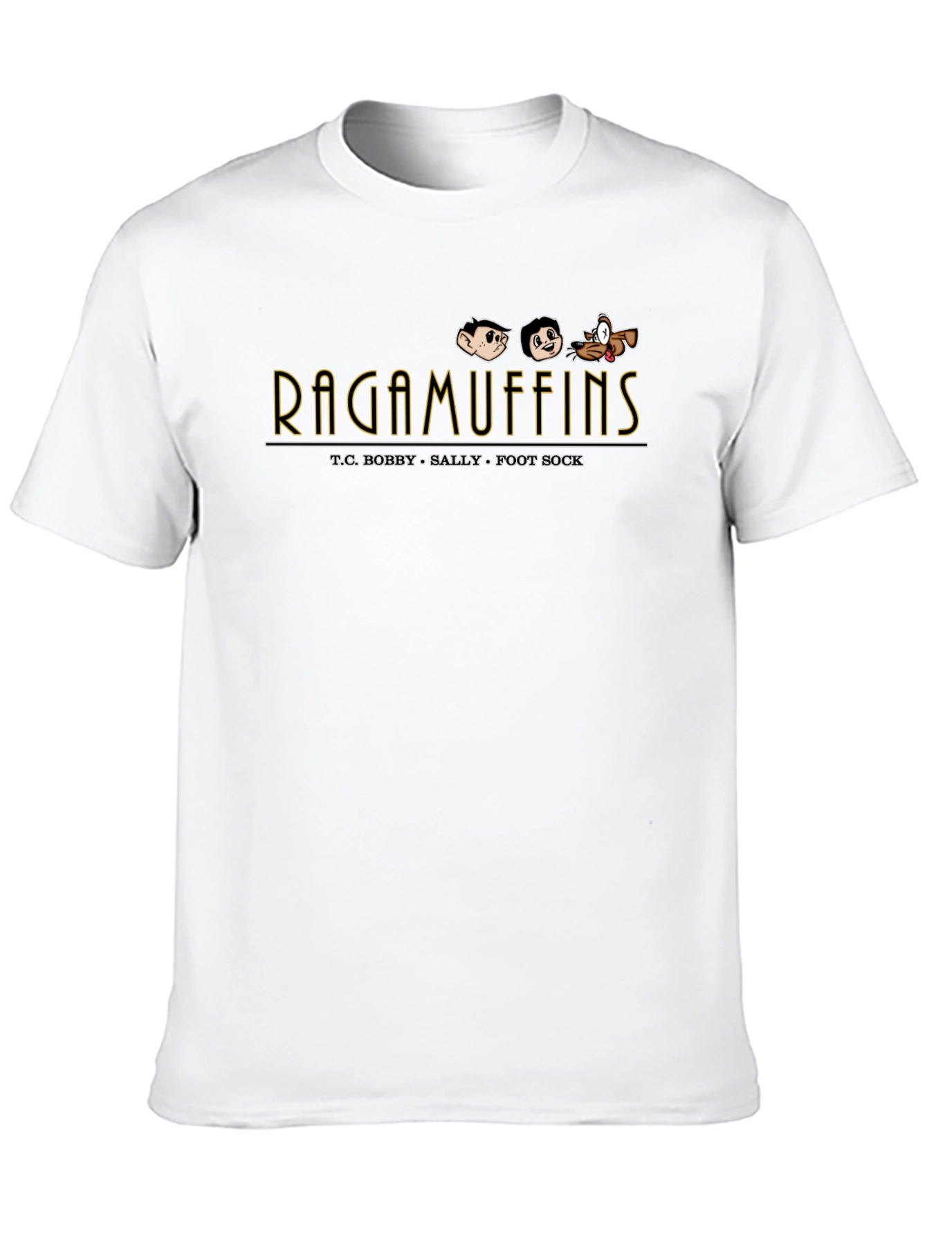 Ragamuffins T.C. Bobby Sally Foot Sock Black T-Shirt