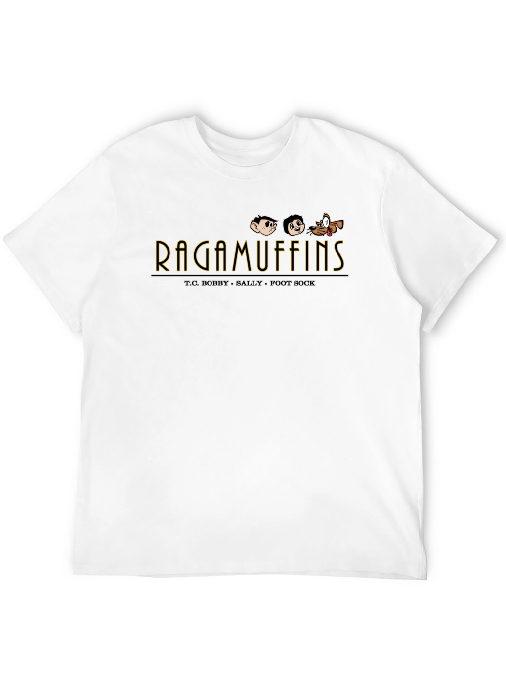 Ragamuffins T.C. Bobby Sally Foot Sock Black T-Shirt