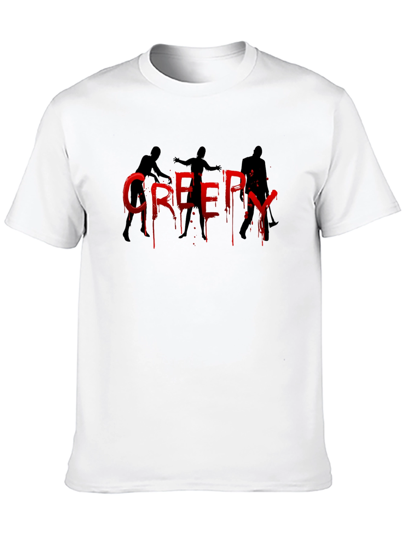 Creepy Zombie Halloween Graphic T-Shirt