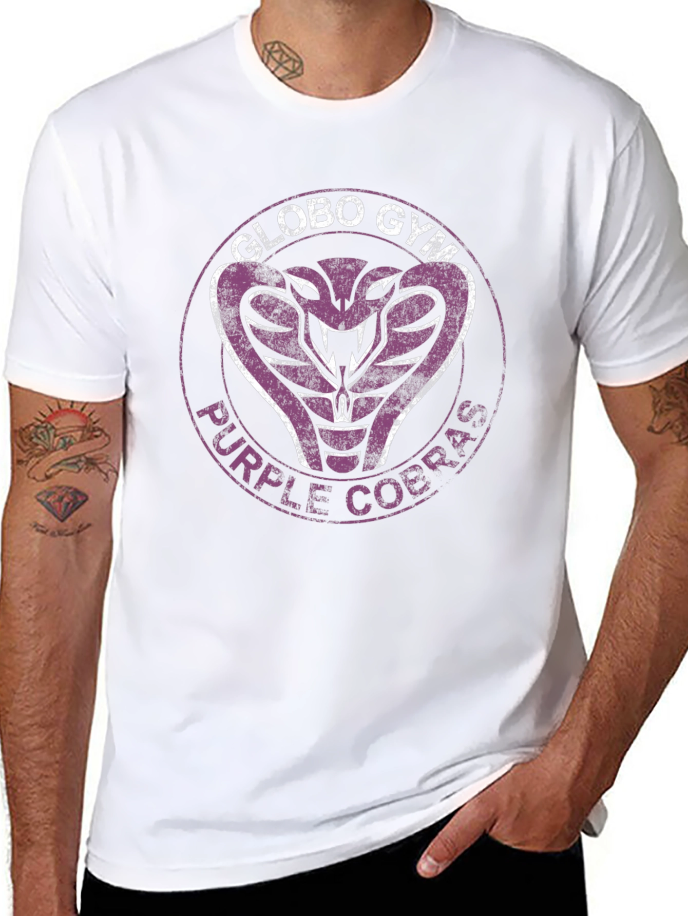 Globo Gym Purple Cobras T-Shirt - Black