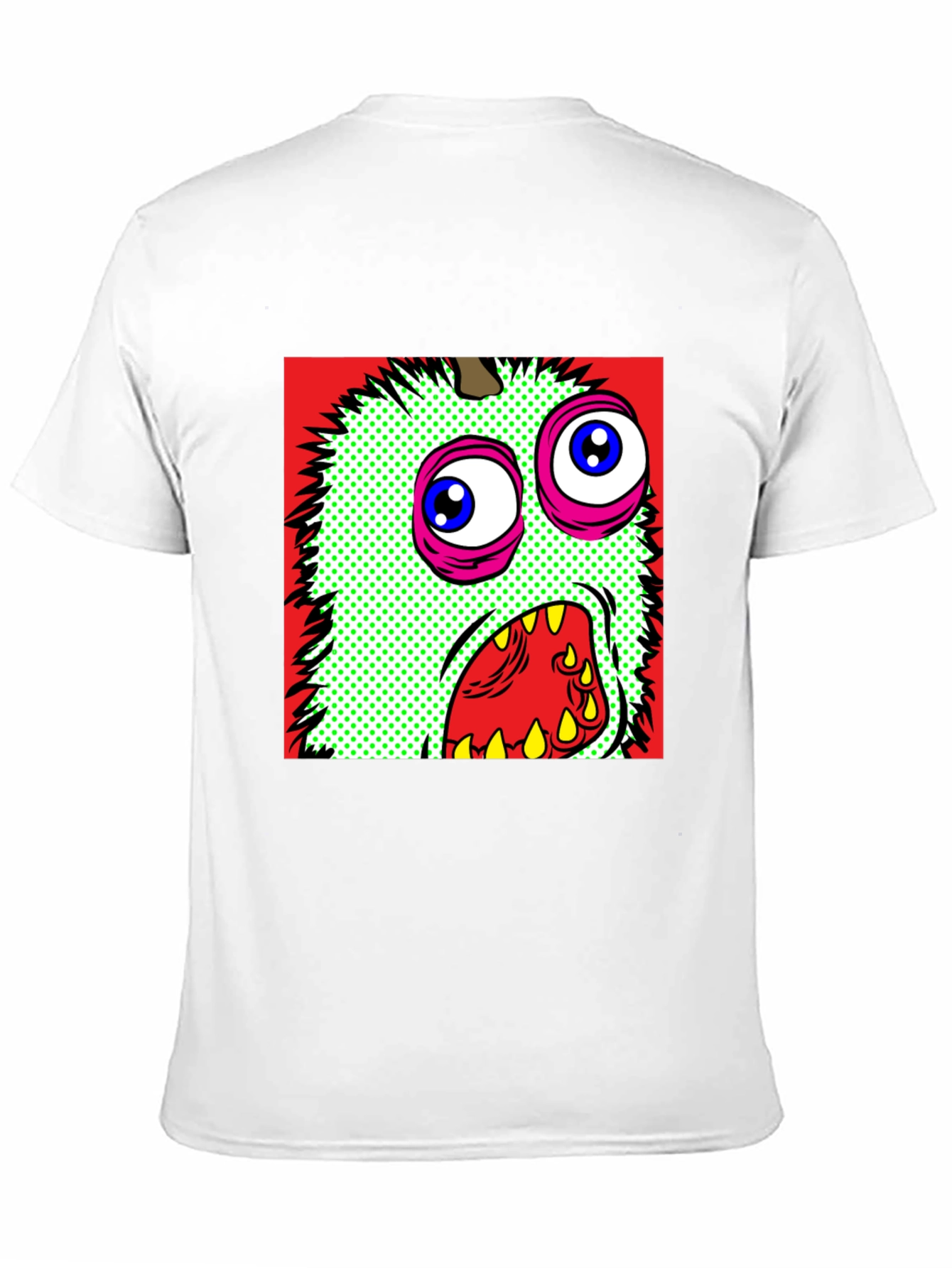 Monster Graphic Print Black Crew Neck T-Shirt