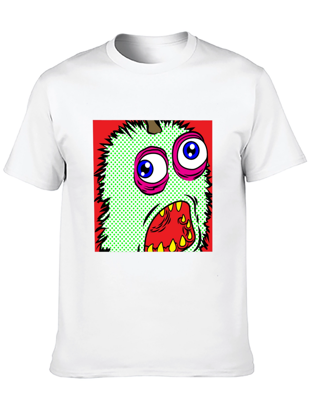 Monster Graphic Print Black Crew Neck T-Shirt