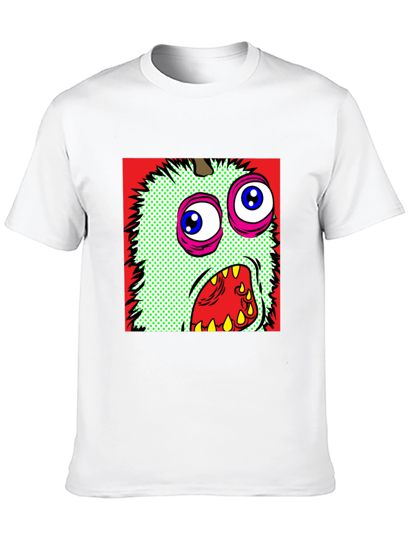 Monster Graphic Print Black Crew Neck T-Shirt