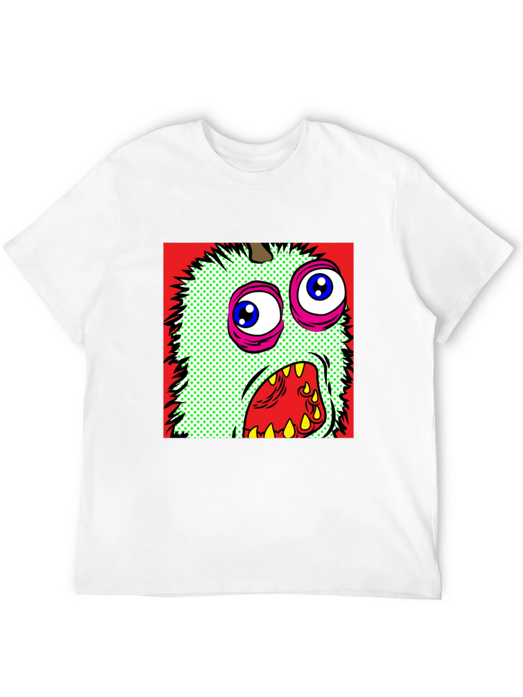 Monster Graphic Print Black Crew Neck T-Shirt