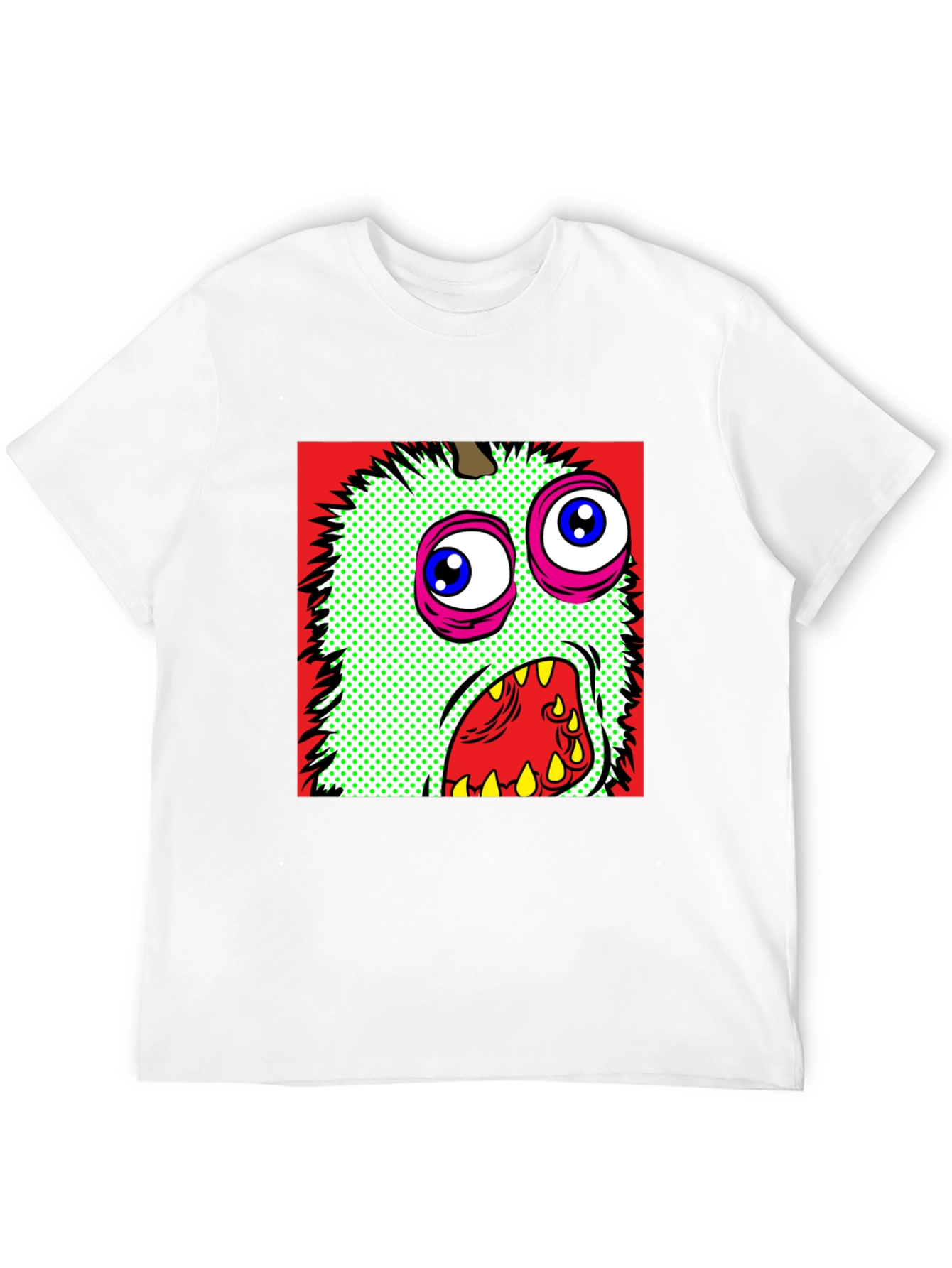 Monster Graphic Print Black Crew Neck T-Shirt