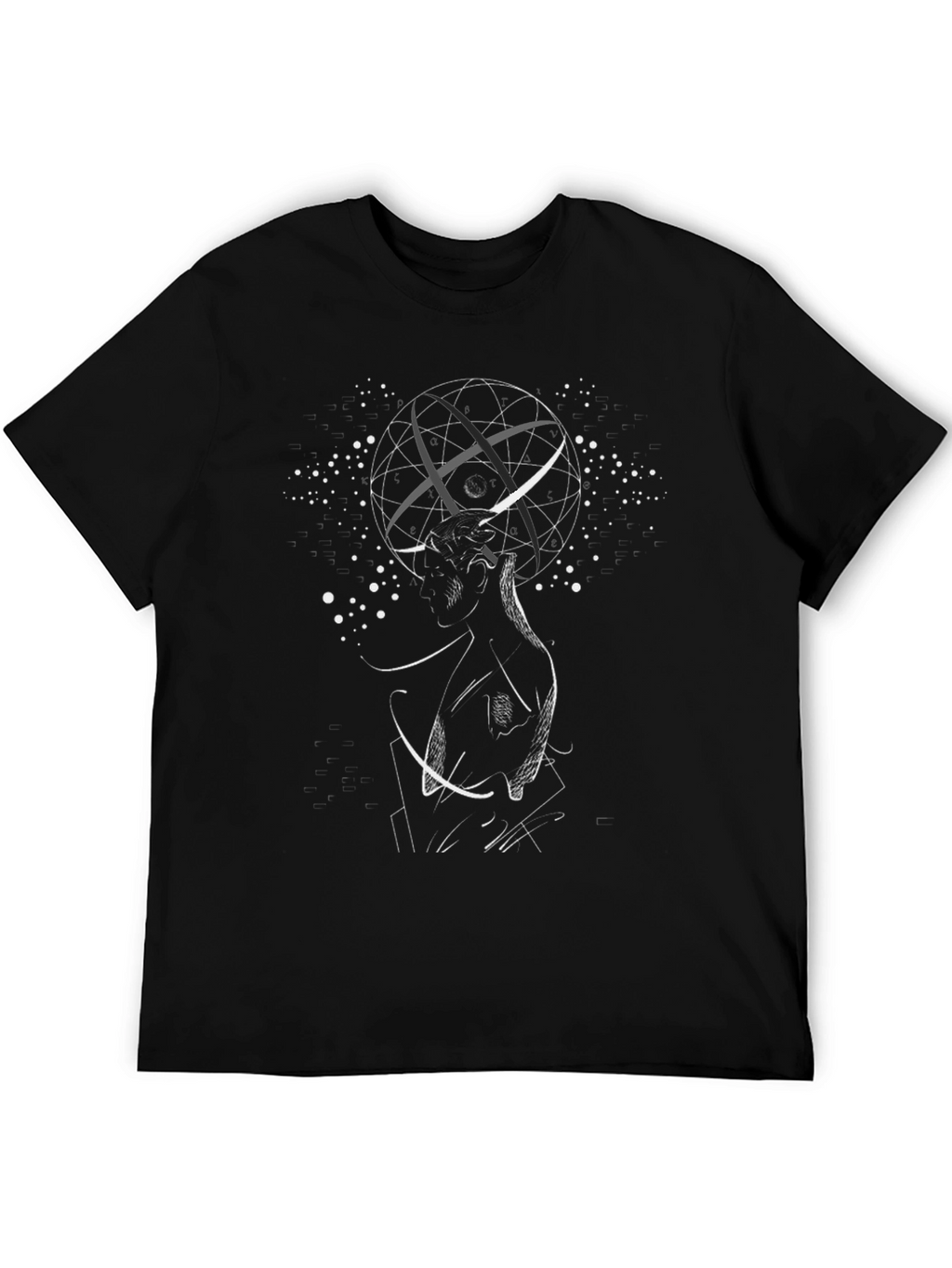 Abstract Graphic Tee - Black Cotton T-Shirt