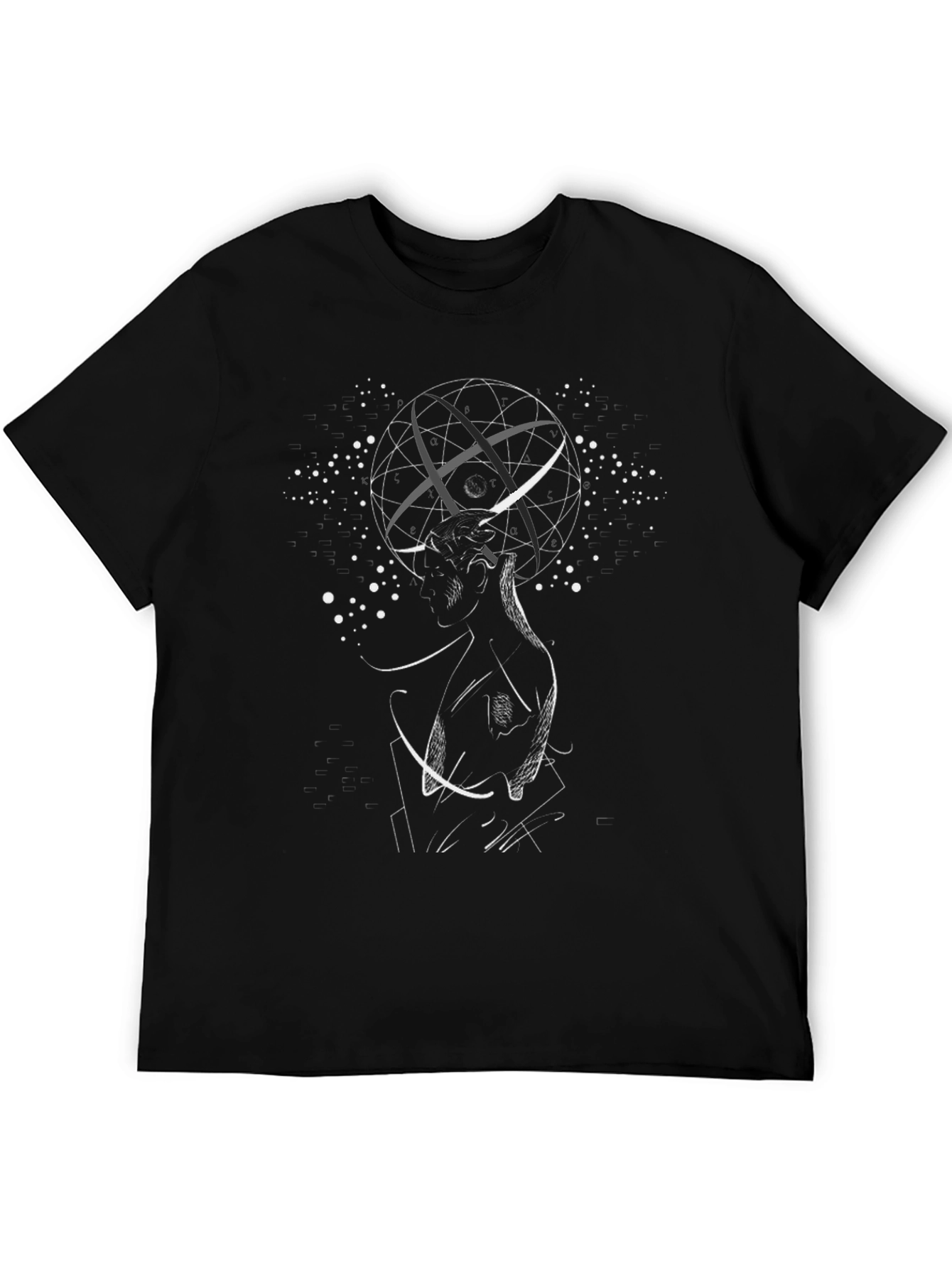 Abstract Graphic Tee - Black Cotton T-Shirt