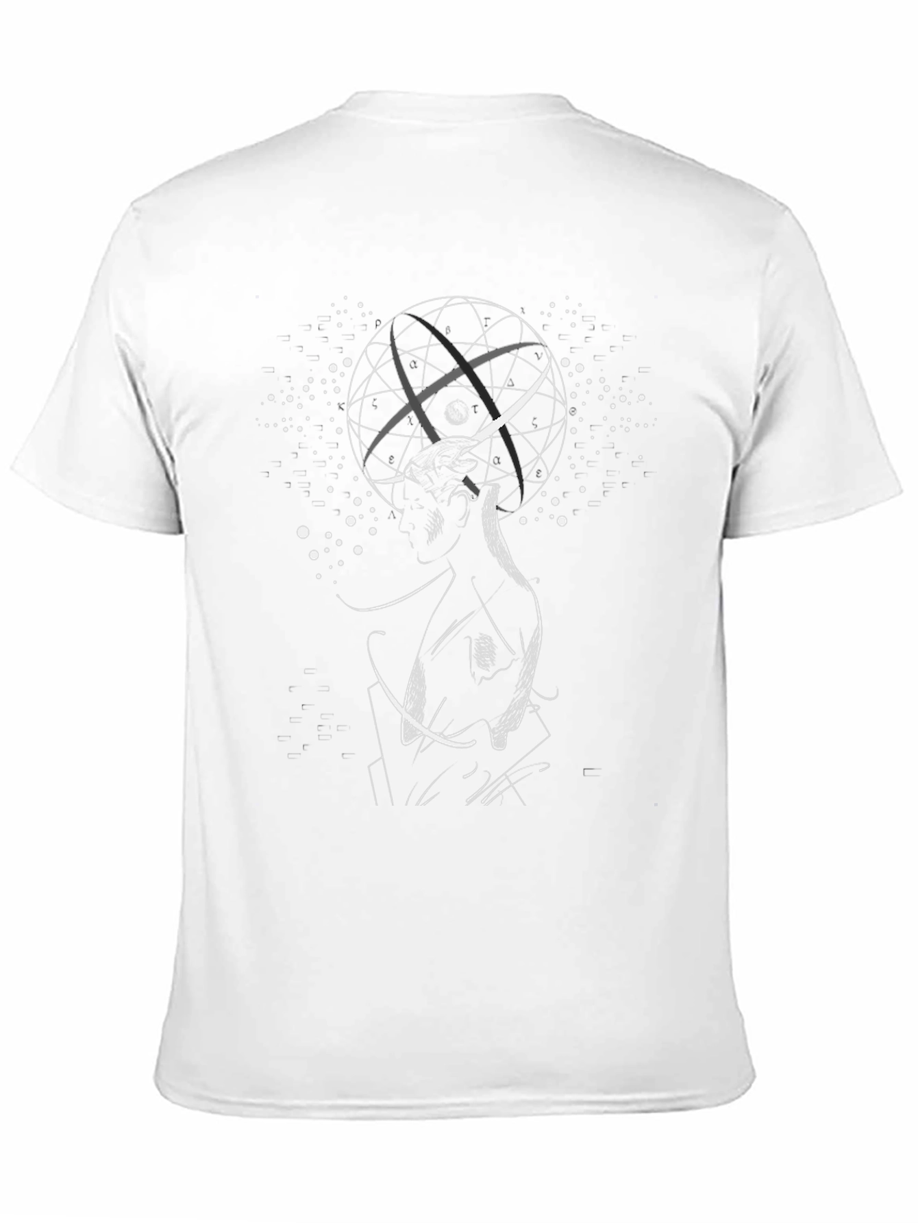 Abstract Graphic Tee - Black Cotton T-Shirt