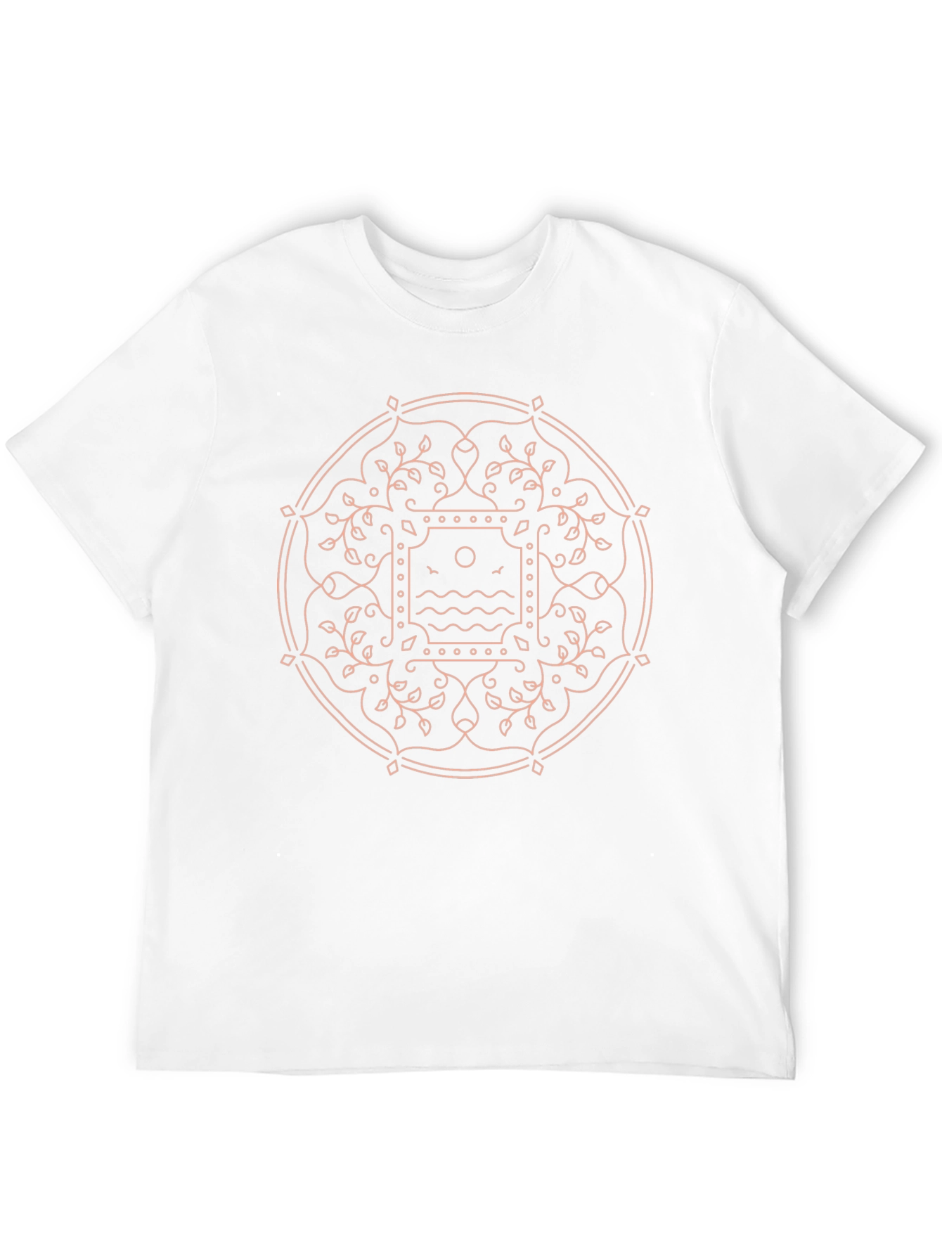 Boho Graphic Tee - Nature Mandala Design