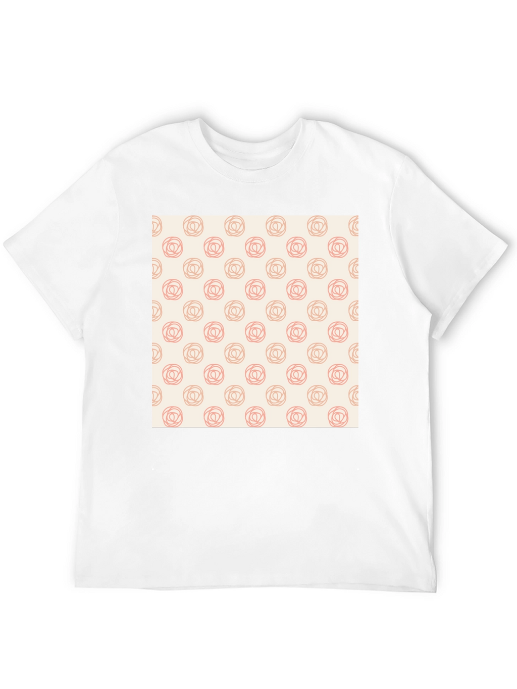 Stylish Black Tee with Floral Rose Pattern