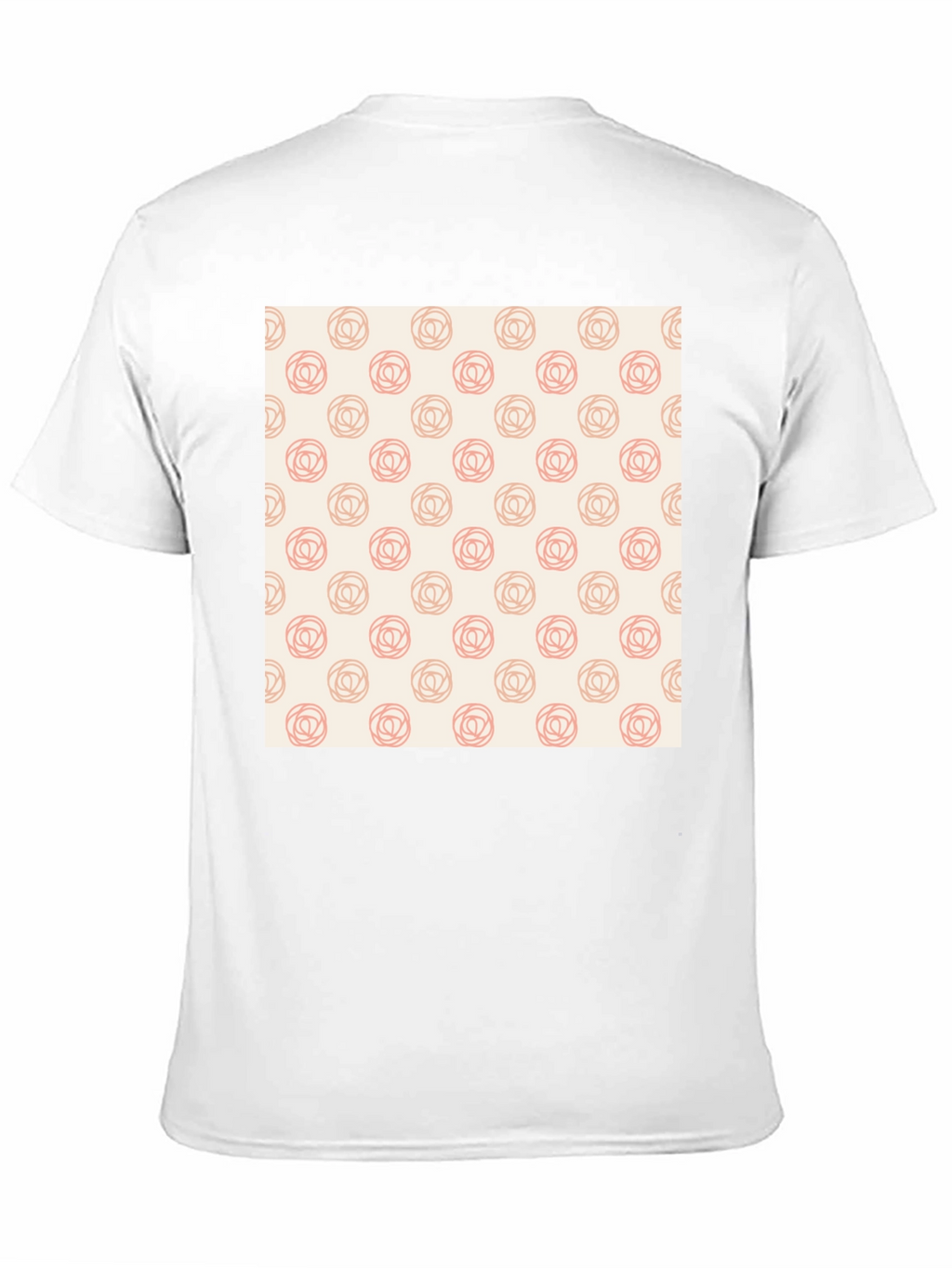 Stylish Black Tee with Floral Rose Pattern