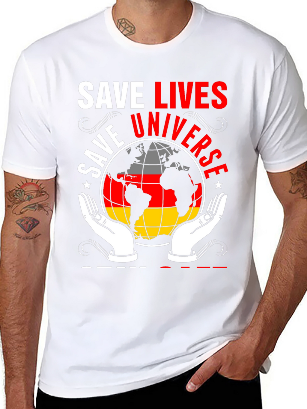 Save Universe Globe Graphic Tee