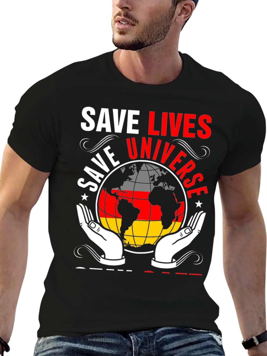 Save Universe Globe Graphic Tee