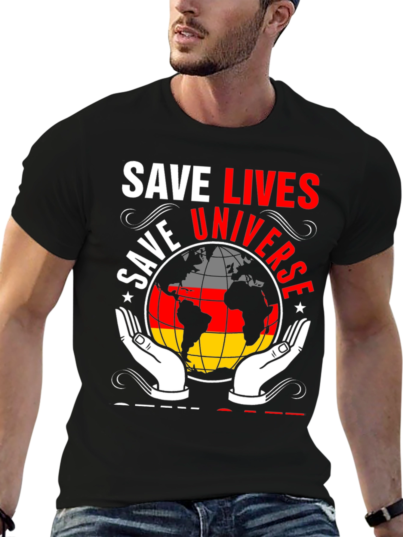 Save Universe Globe Graphic Tee