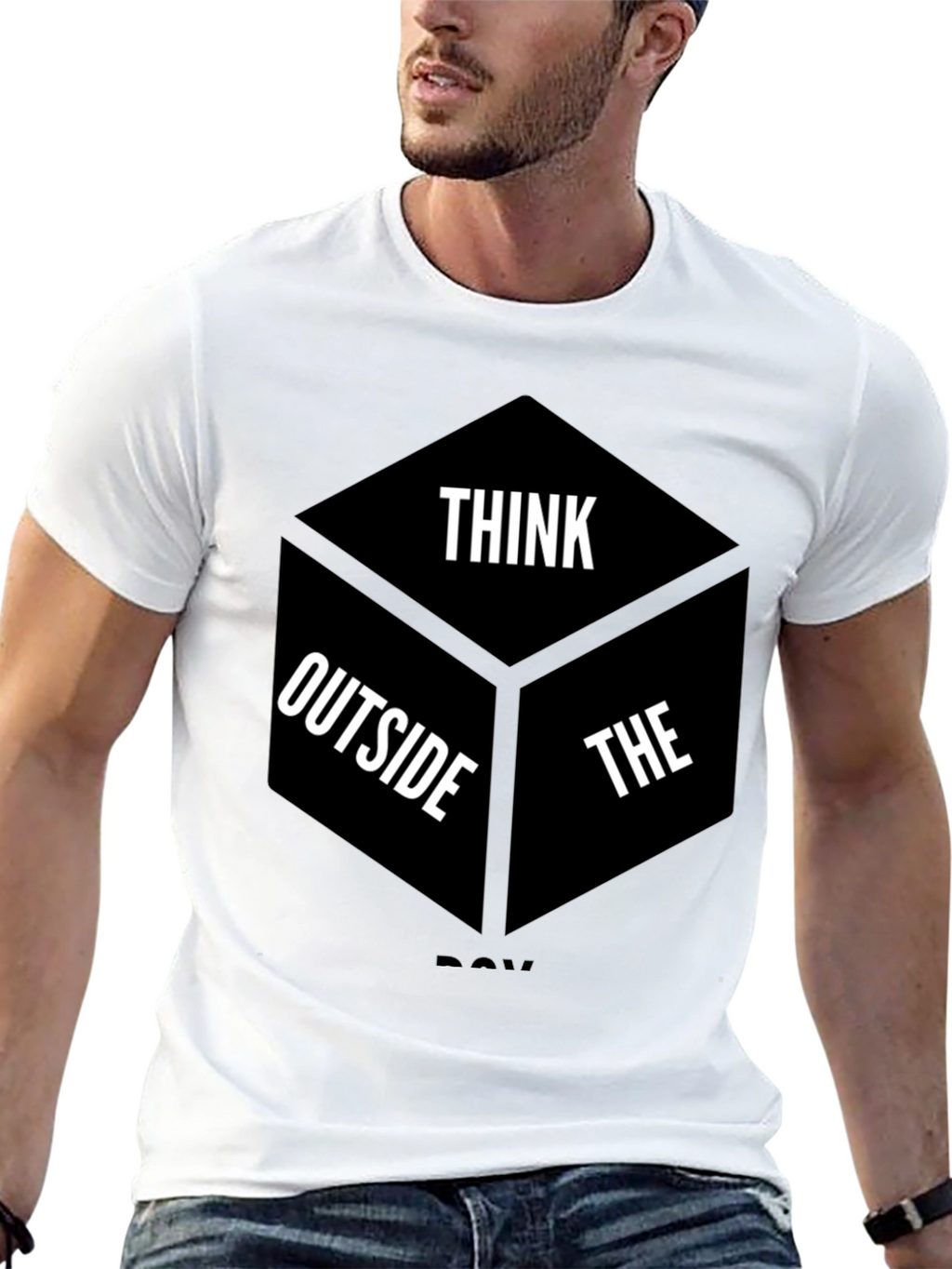 Think Outside the Box Graphic T-Shirt