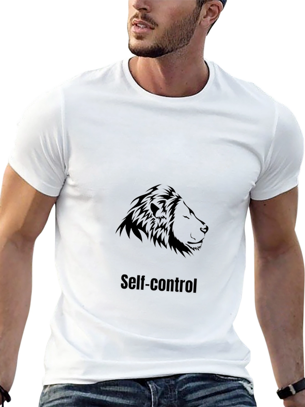 Lion Self-Control Black T-Shirt