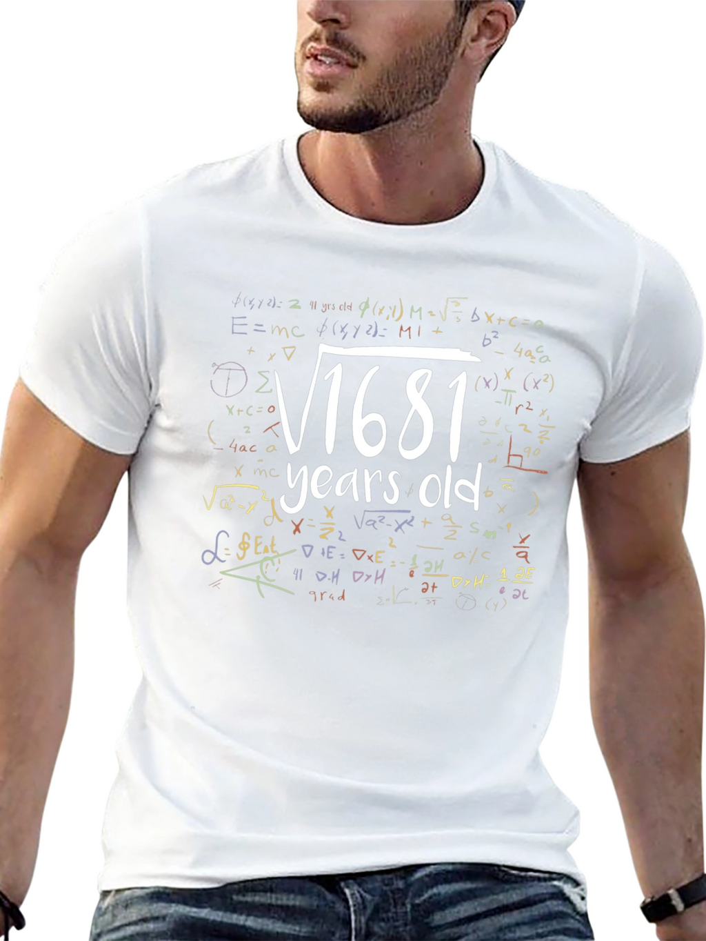 Funny 41st Birthday Math T-Shirt - √1681 Years Old!