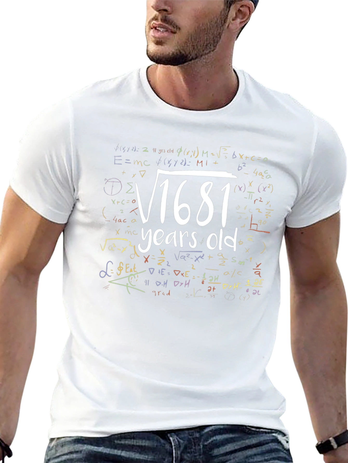 Funny 41st Birthday Math T-Shirt - √1681 Years Old!