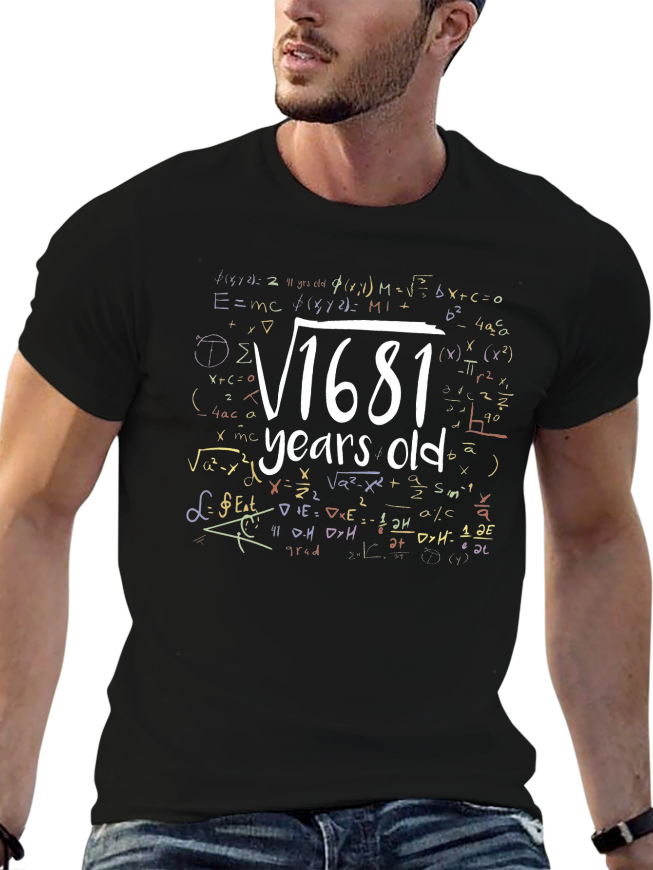 Funny 41st Birthday Math T-Shirt - √1681 Years Old!