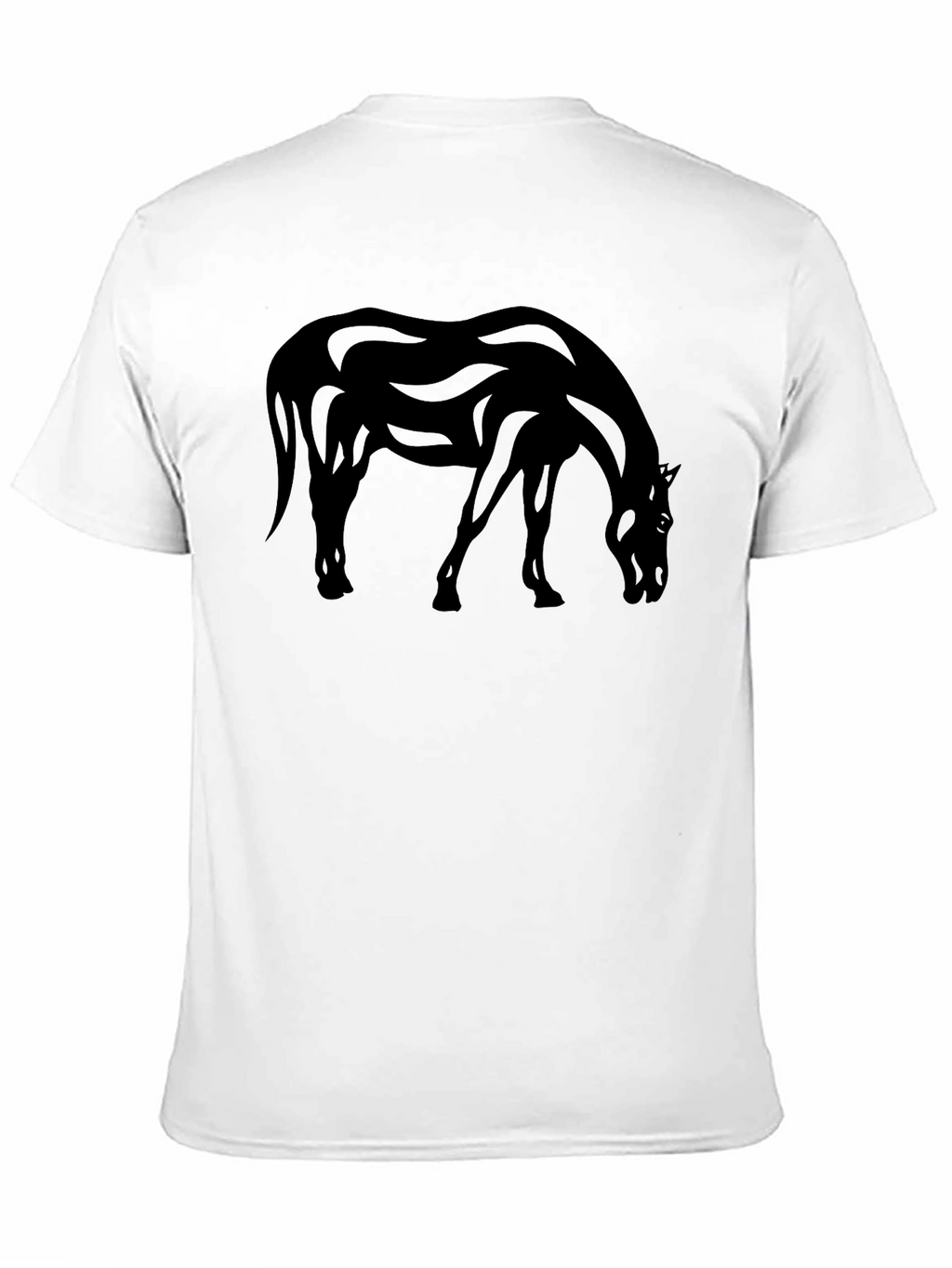 Black Horse Graphic Tee - Mens Casual T-Shirt