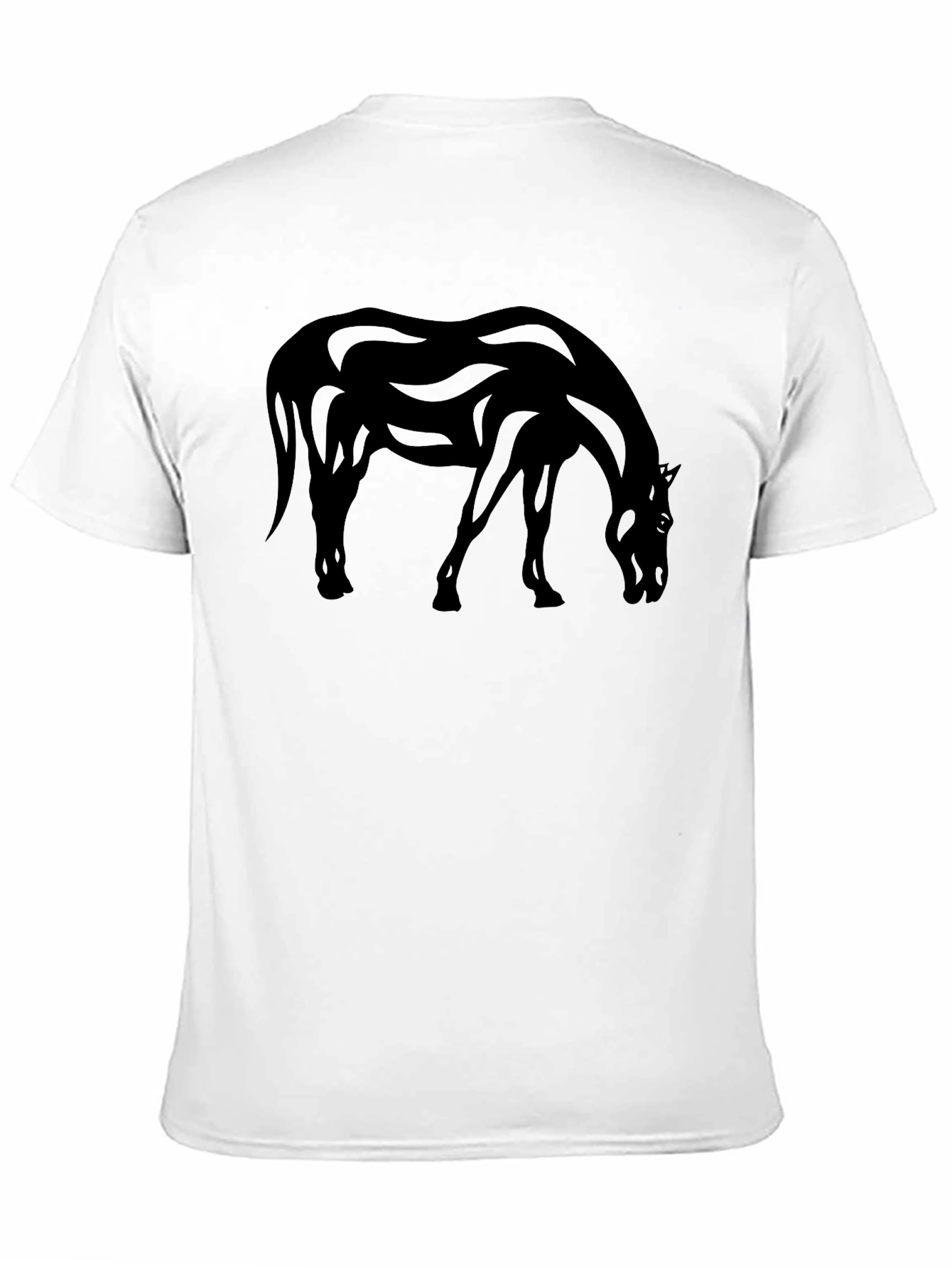 Black Horse Graphic Tee - Mens Casual T-Shirt