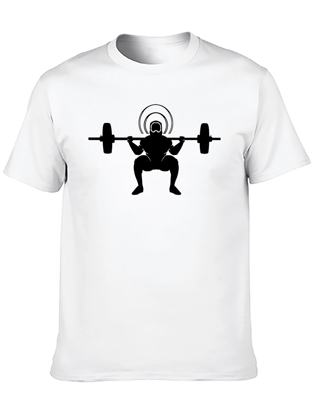 Weightlifter Silhouette Black T-Shirt