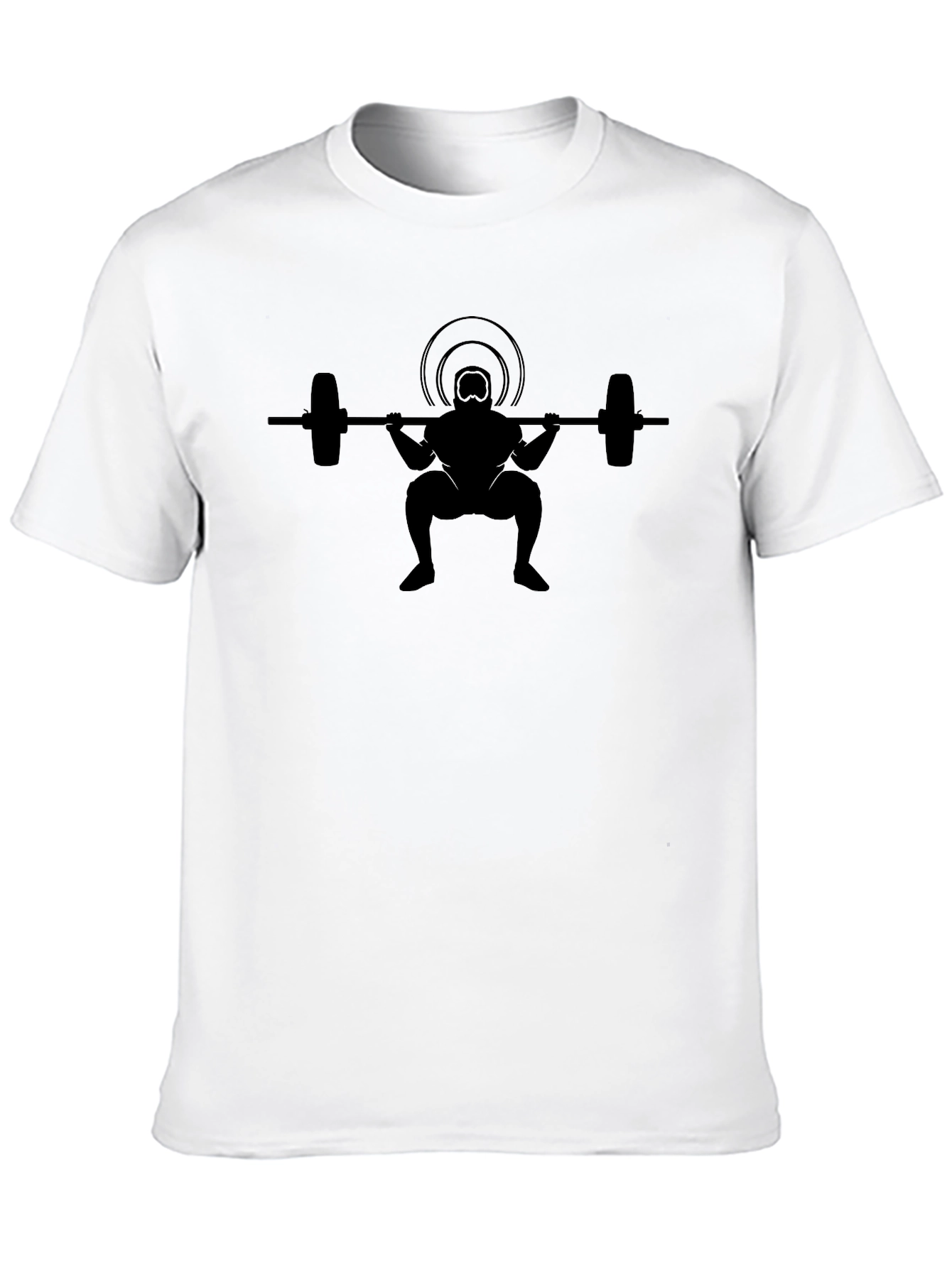 Weightlifter Silhouette Black T-Shirt