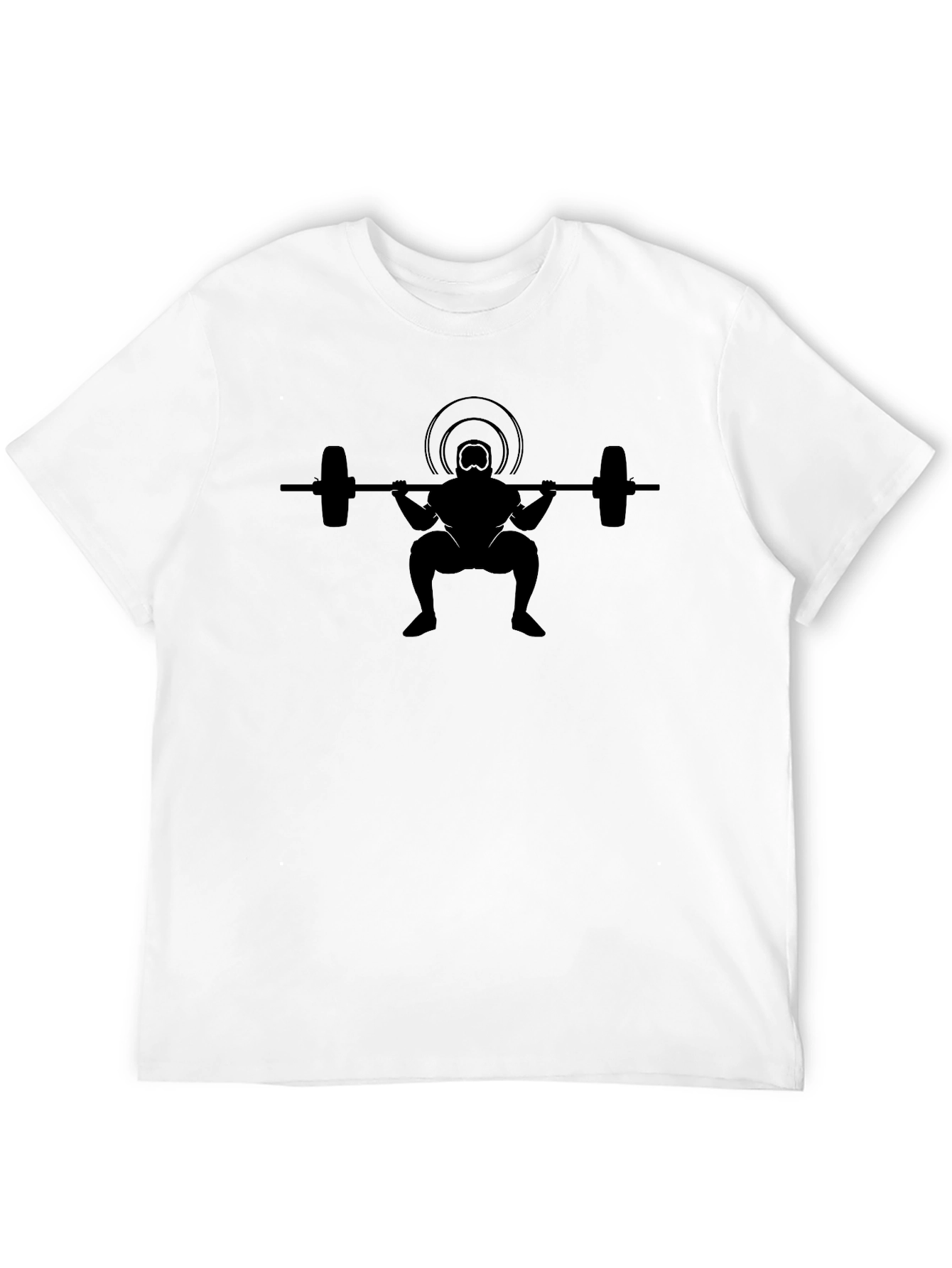 Weightlifter Silhouette Black T-Shirt