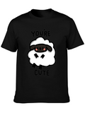 Youre Cute Sheep Graphic Tee - Black Casual T-Shirt