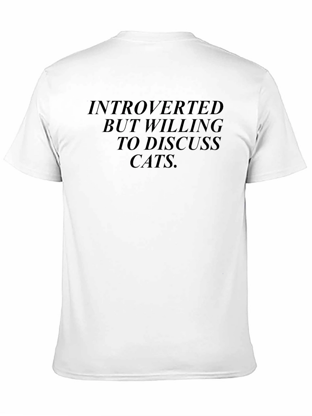 Introverted Cat Lover Black T-Shirt