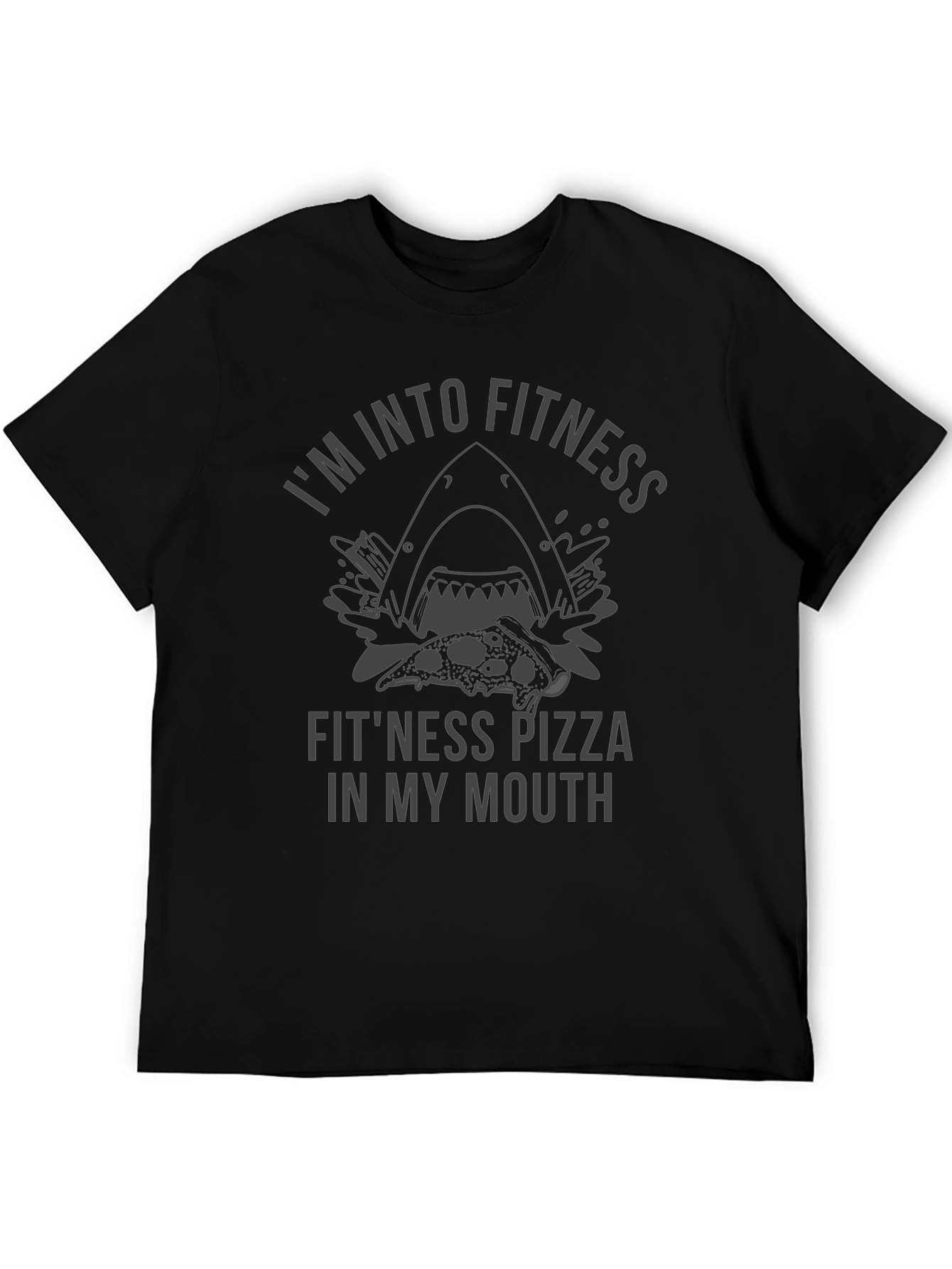 Fitness Pizza Shark Graphic Tee