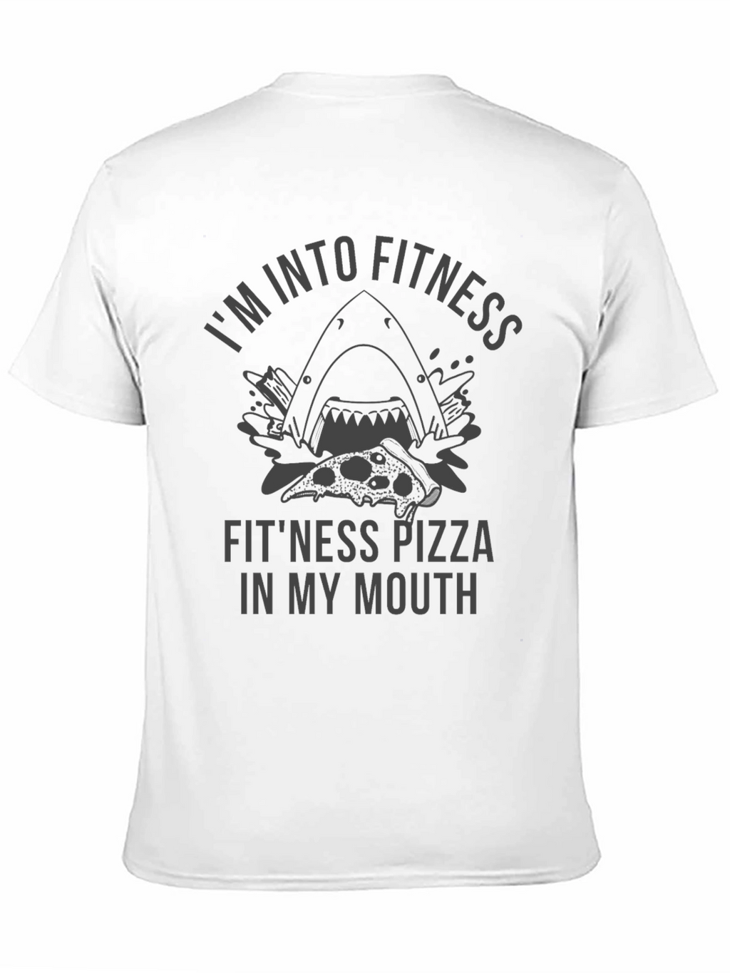 Fitness Pizza Shark Graphic Tee