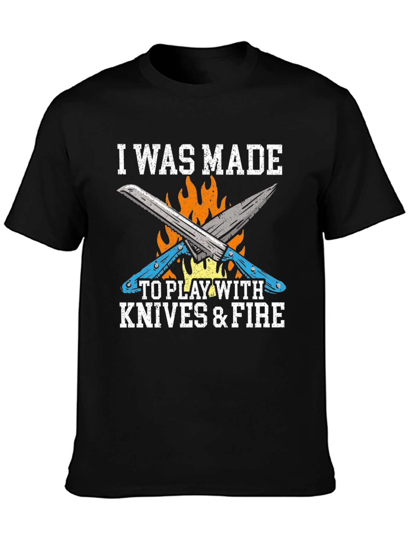 Knives & Fire Graphic Tee - Chef Cook BBQ