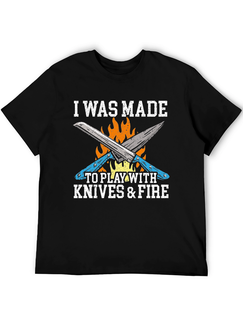 Knives & Fire Graphic Tee - Chef Cook BBQ