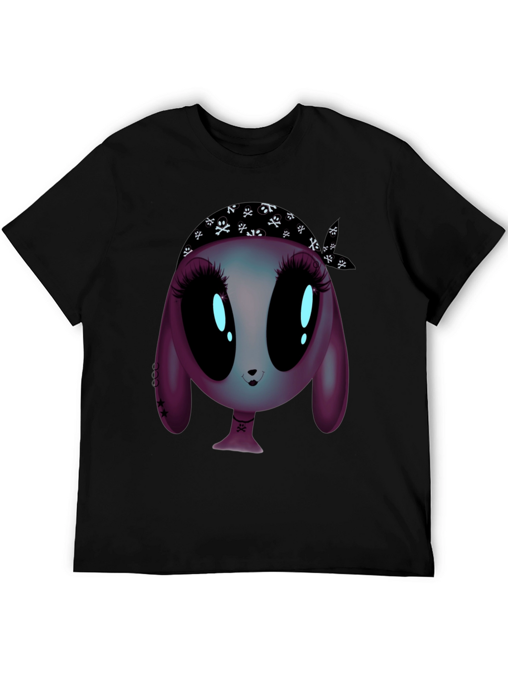 Alien Cartoon Graphic Tee - Unisex Black T-Shirt