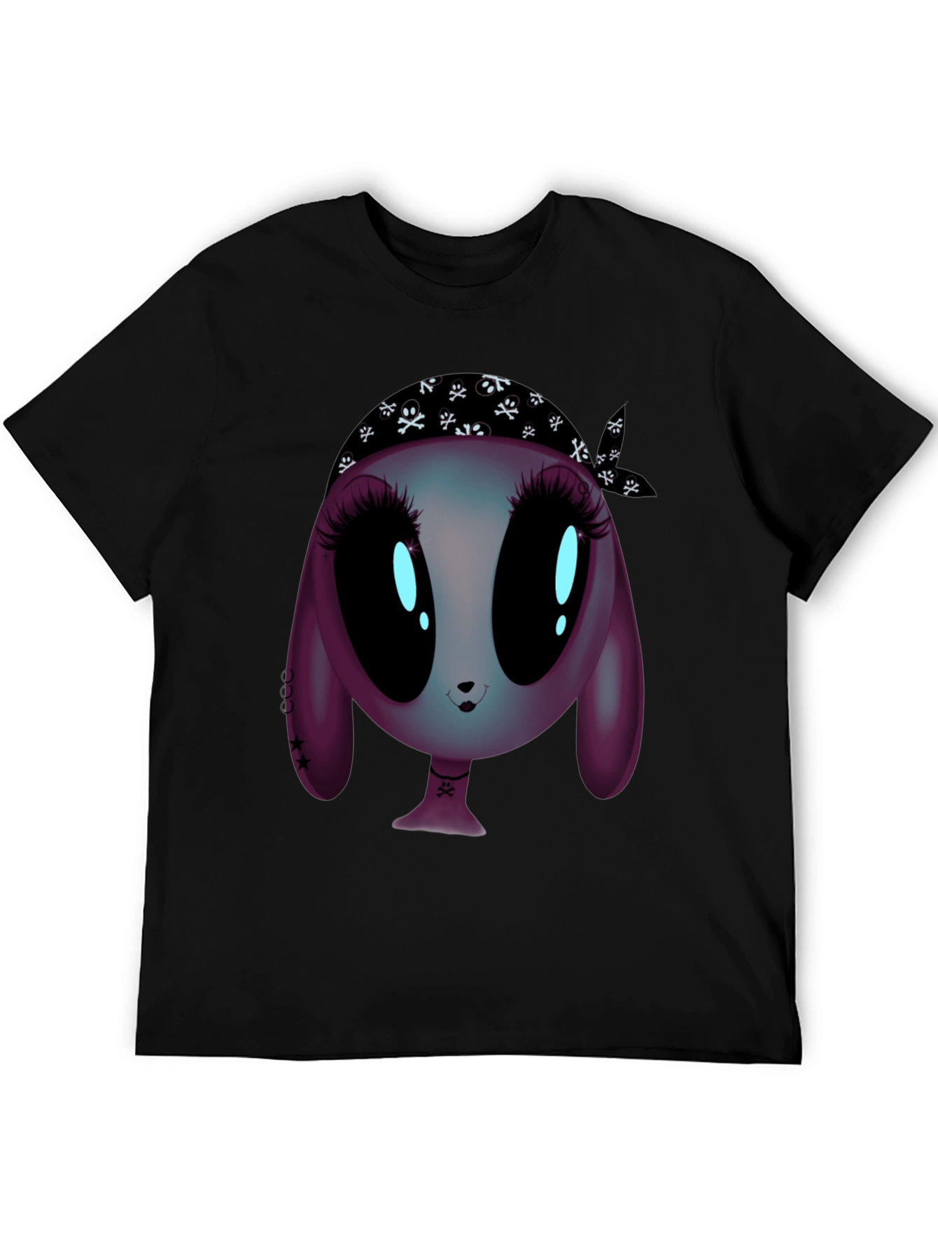 Alien Cartoon Graphic Tee - Unisex Black T-Shirt