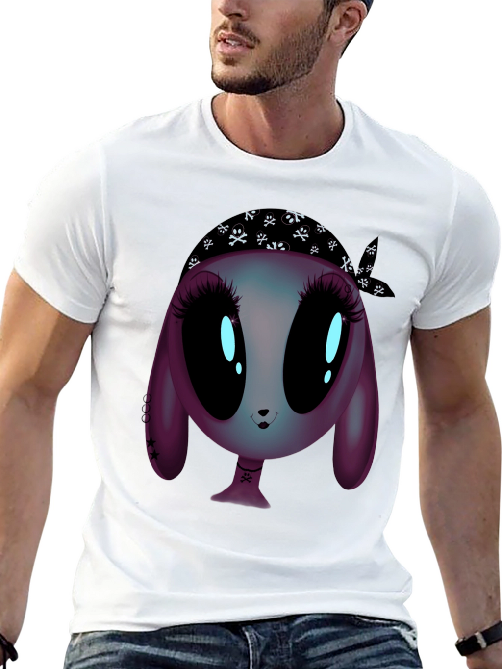 Alien Cartoon Graphic Tee - Unisex Black T-Shirt