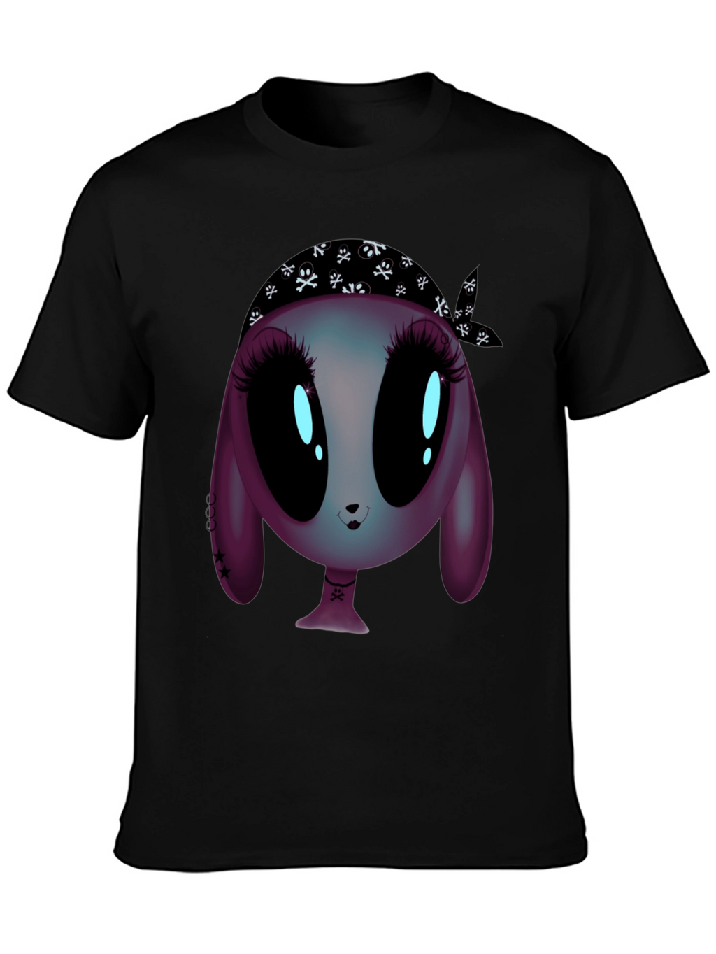 Alien Cartoon Graphic Tee - Unisex Black T-Shirt