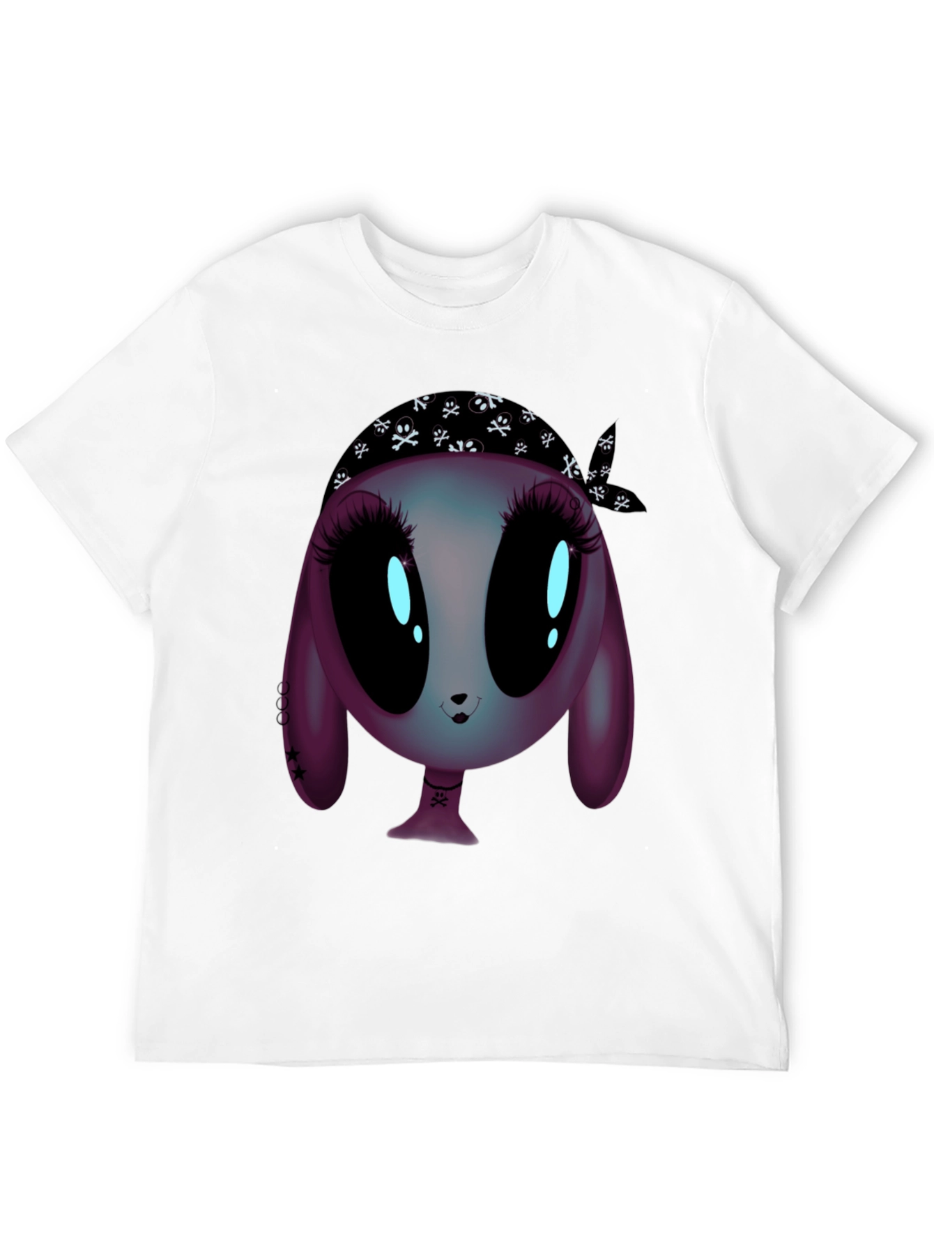 Alien Cartoon Graphic Tee - Unisex Black T-Shirt