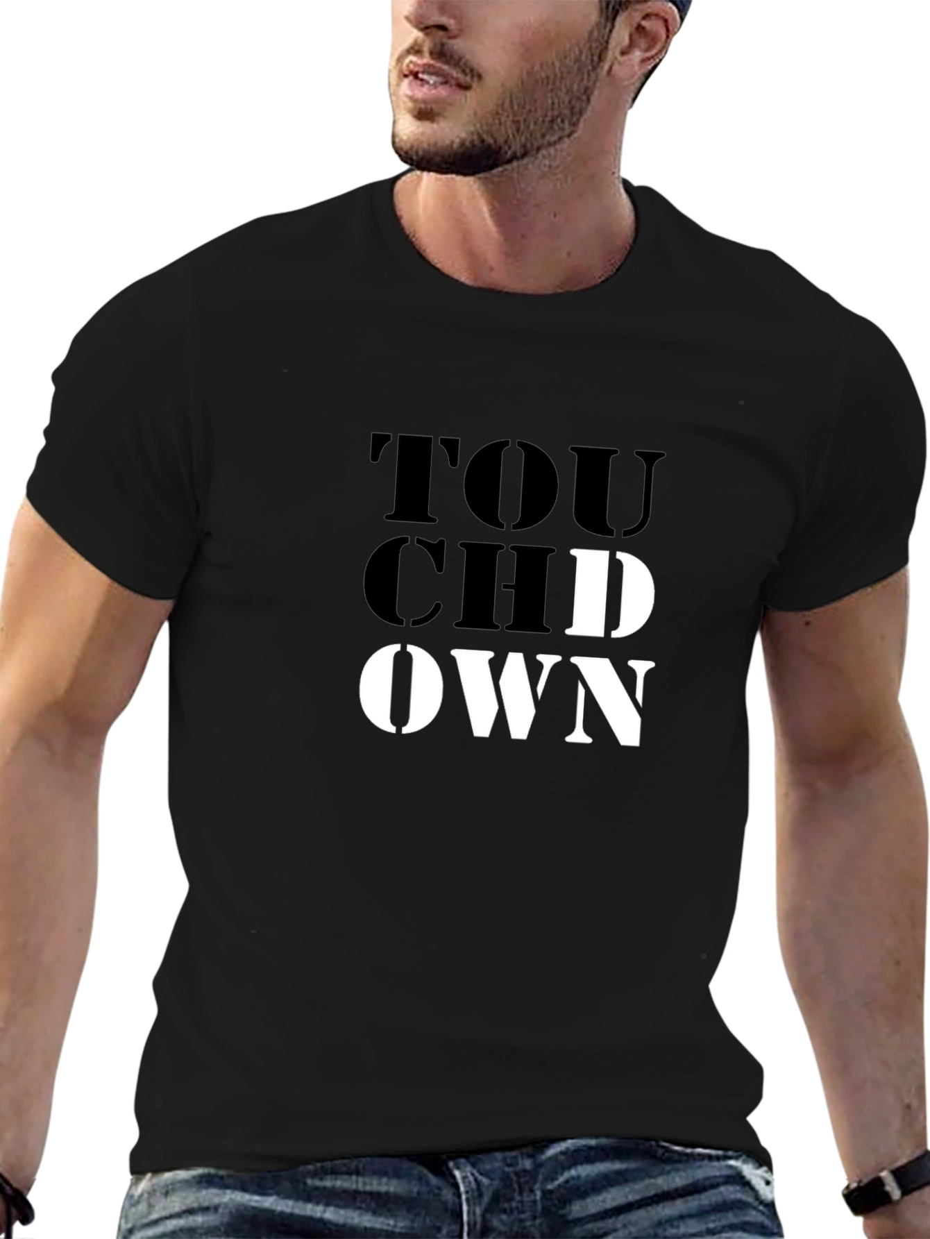 Touchdown Graphic Tee - Black Short Sleeve T-Shirt