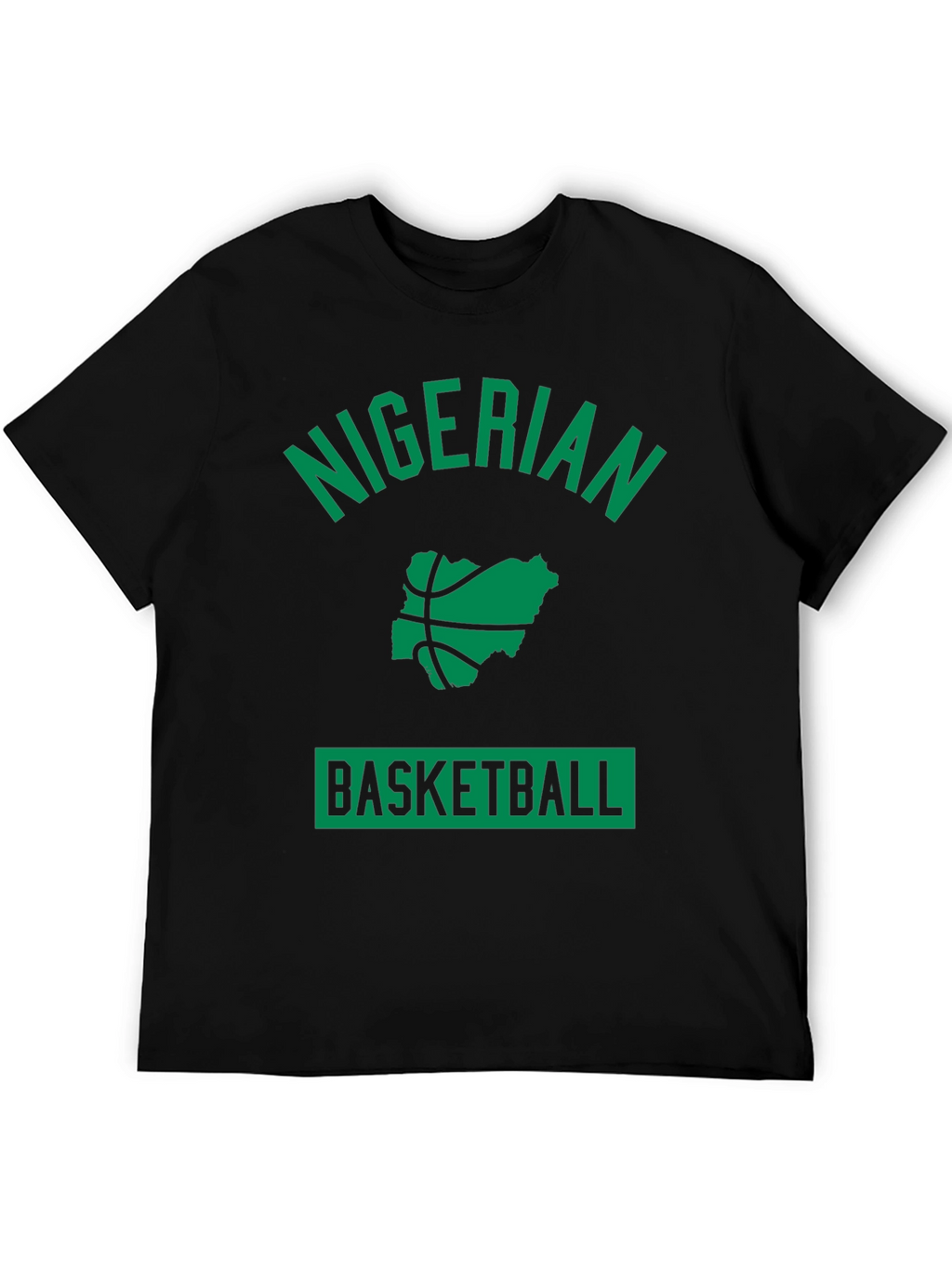 Nigerian Basketball Graphic T-Shirt - Black
