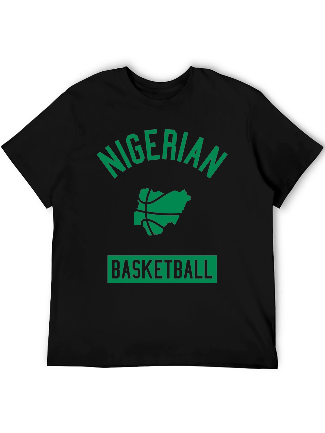 Nigerian Basketball Graphic T-Shirt - Black