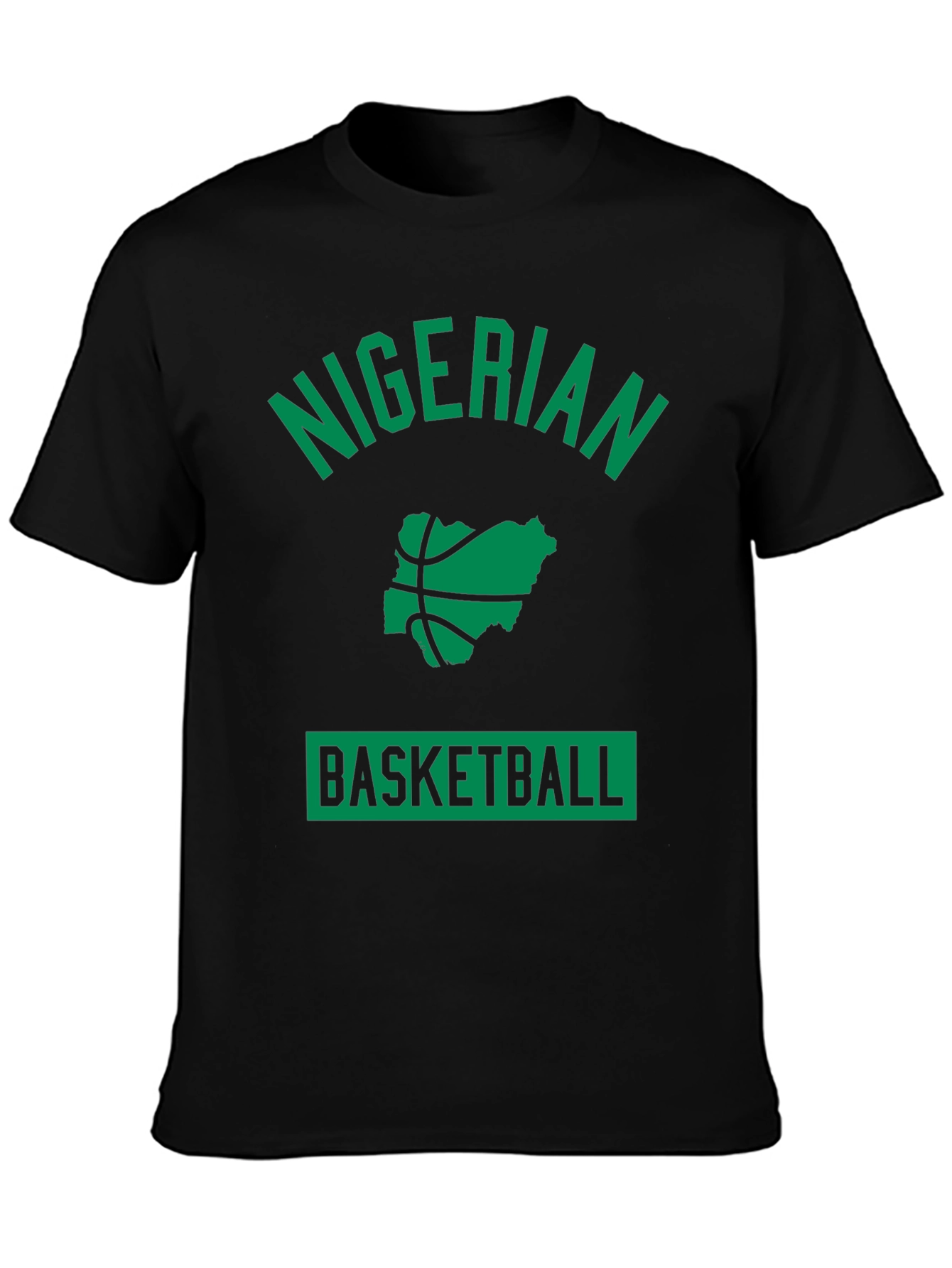 Nigerian Basketball Graphic T-Shirt - Black