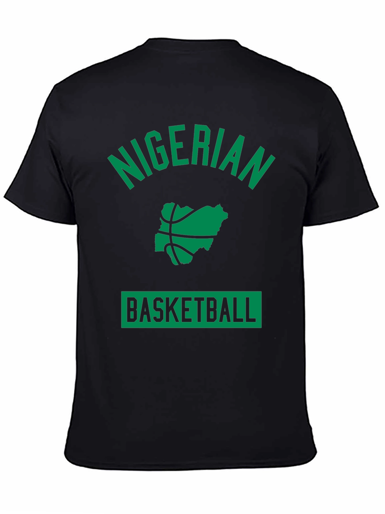 Nigerian Basketball Graphic T-Shirt - Black