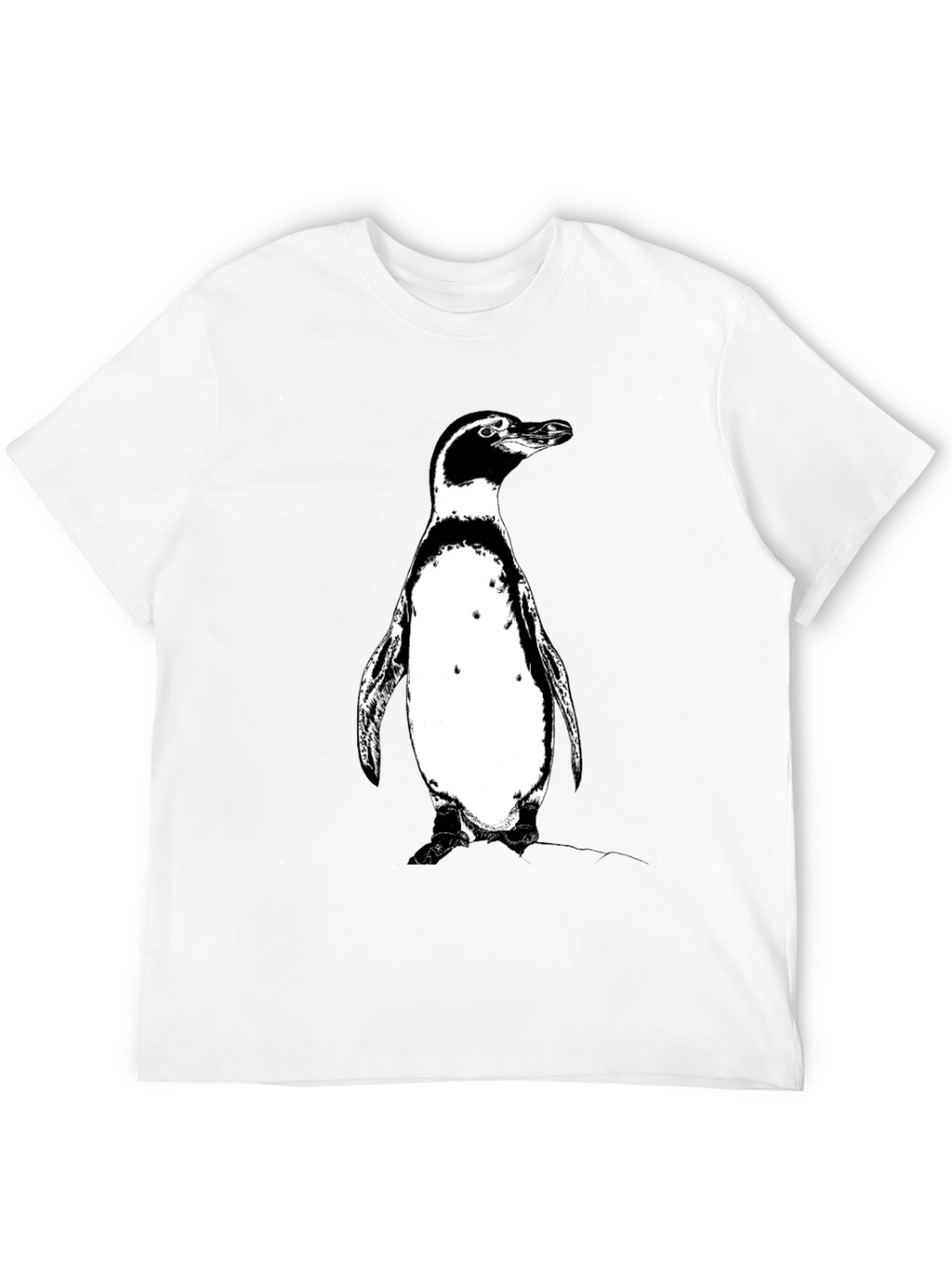 Penguin Graphic Tee - Black Cotton T-Shirt