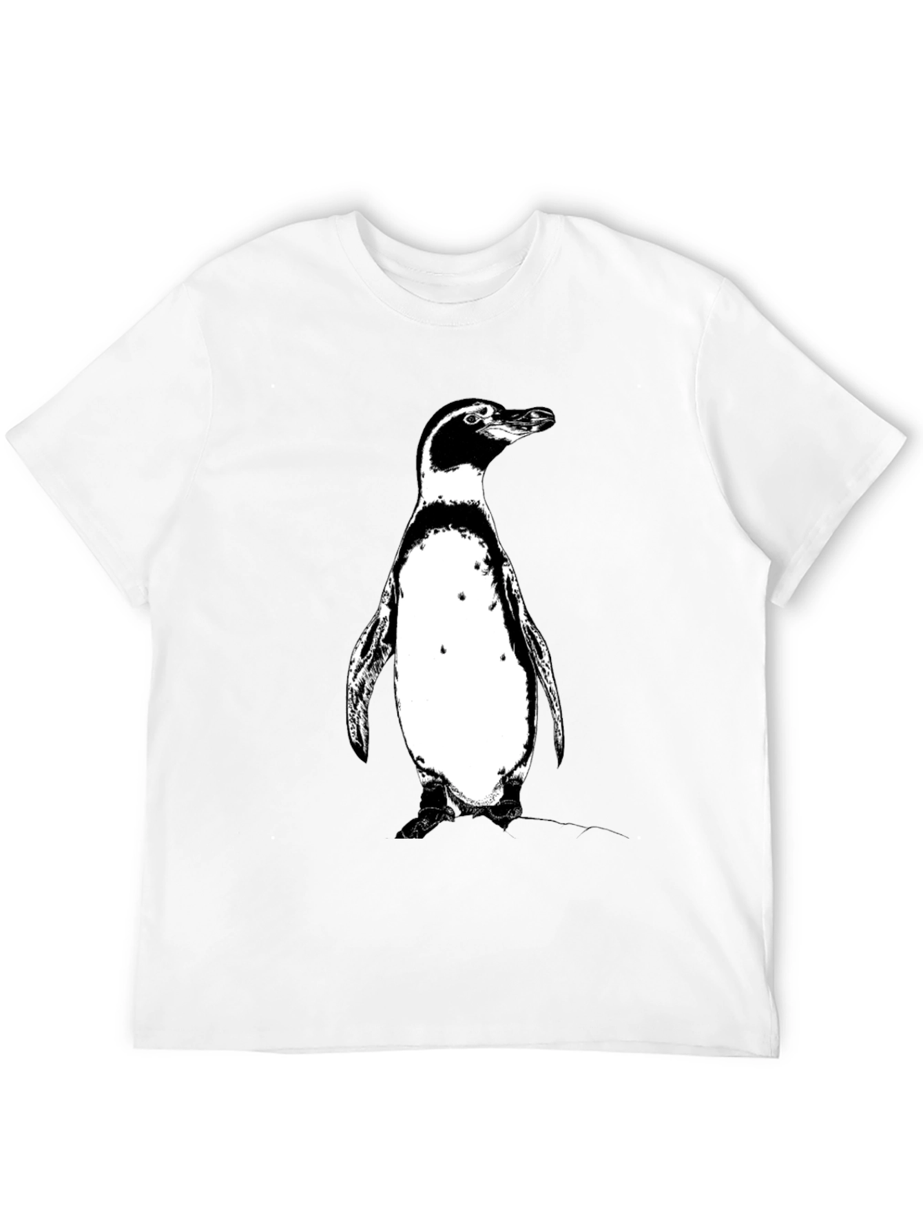Penguin Graphic Tee - Black Cotton T-Shirt